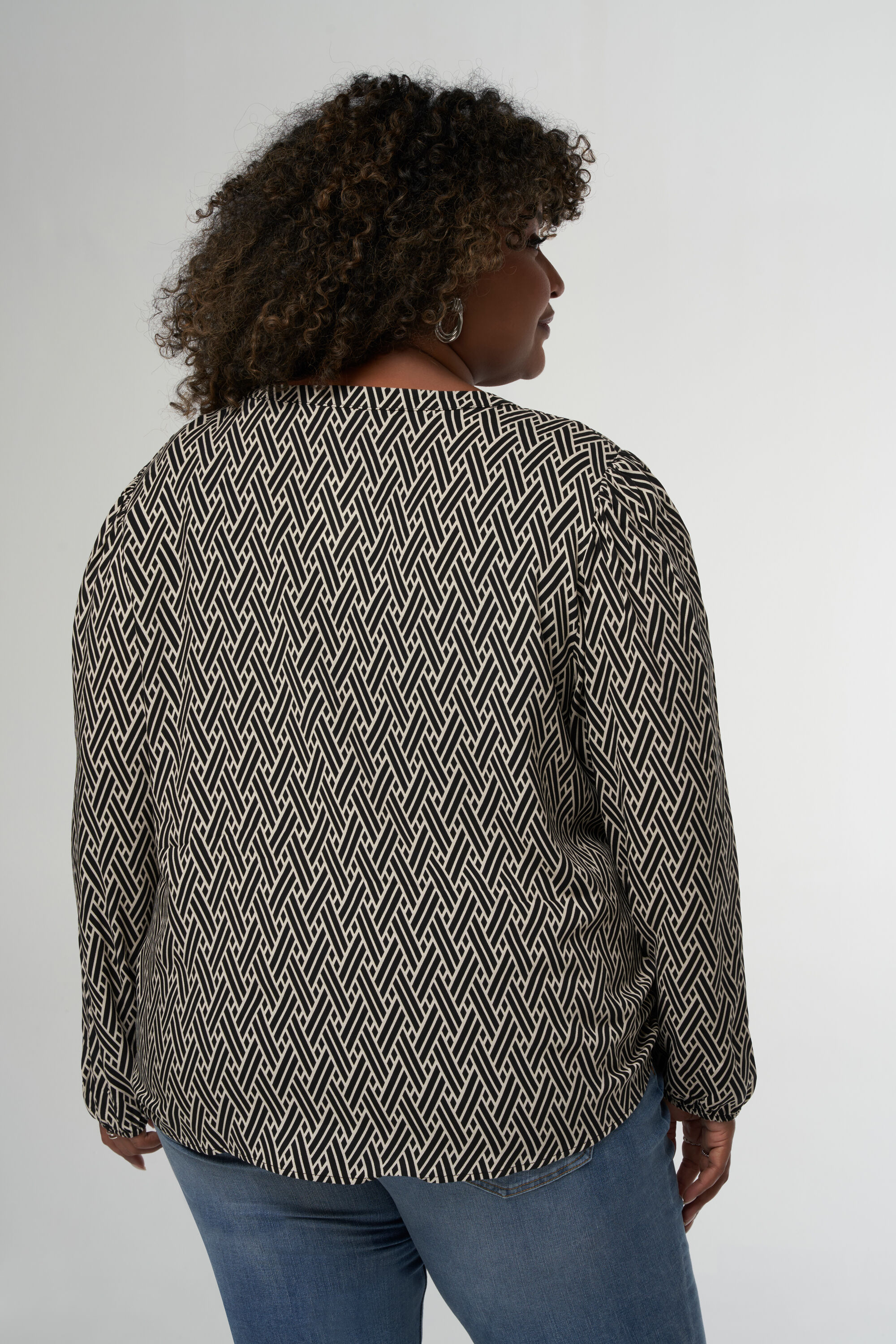 Bluse mit Grafik-Print image number 3