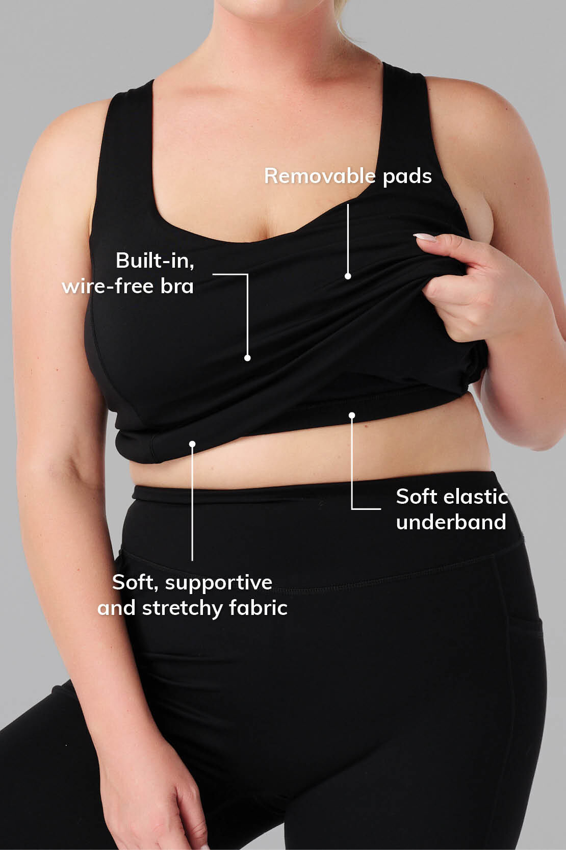 Sporttop mit integriertem BH