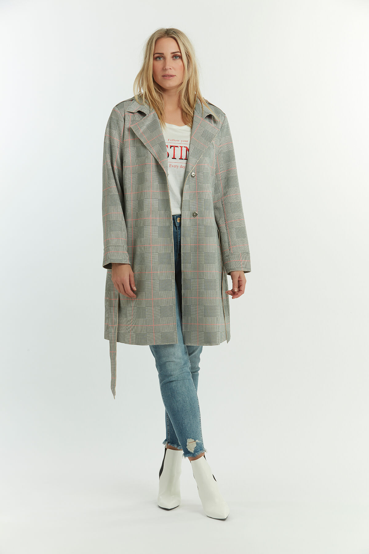 Trenchcoat mit Karo-Muster  image number 3