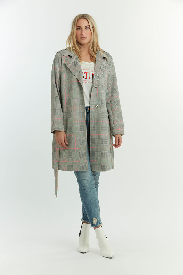 Trenchcoat mit Karo-Muster  image number 3