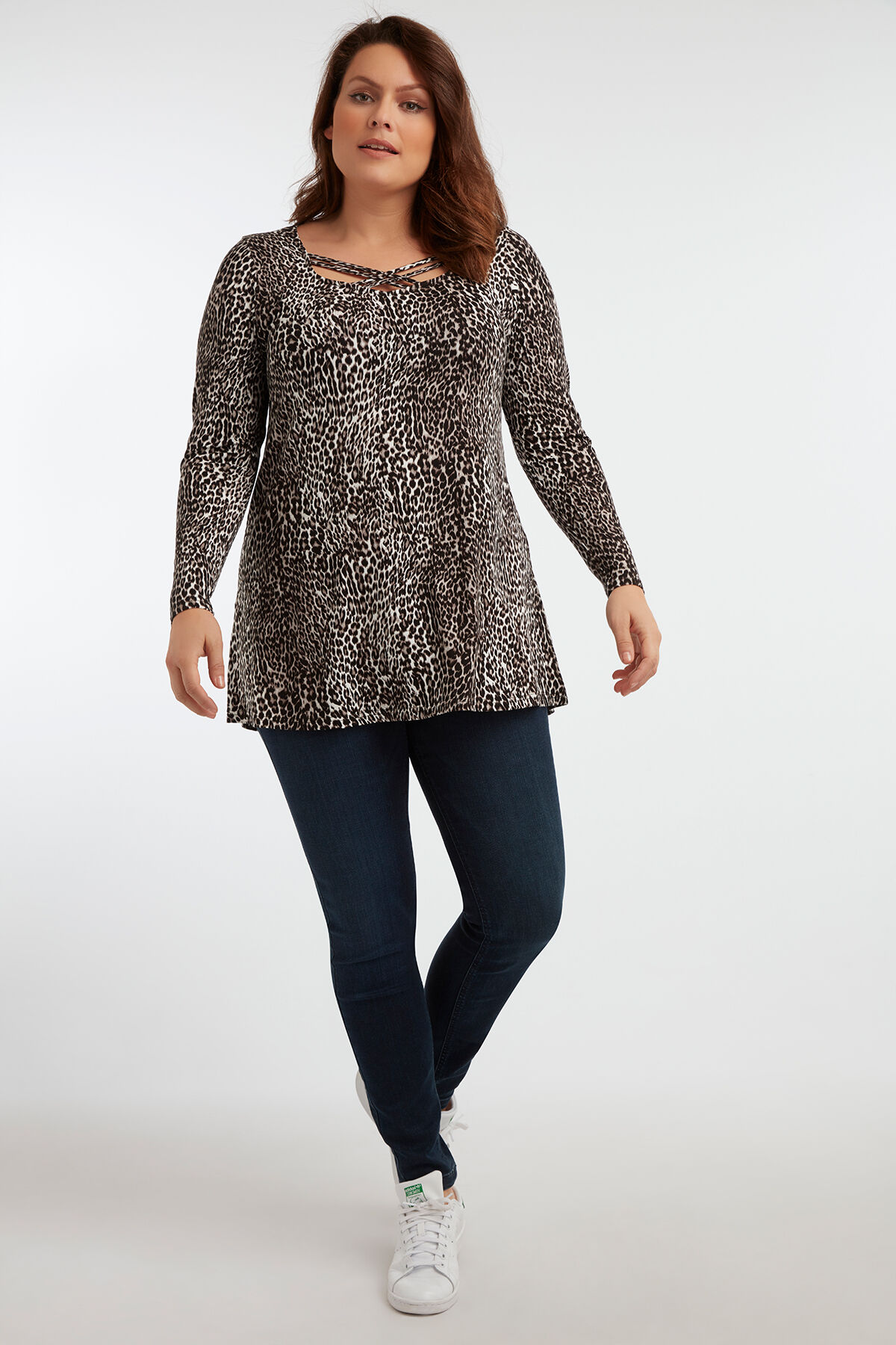 Tunika mit Animal-Print image number 3