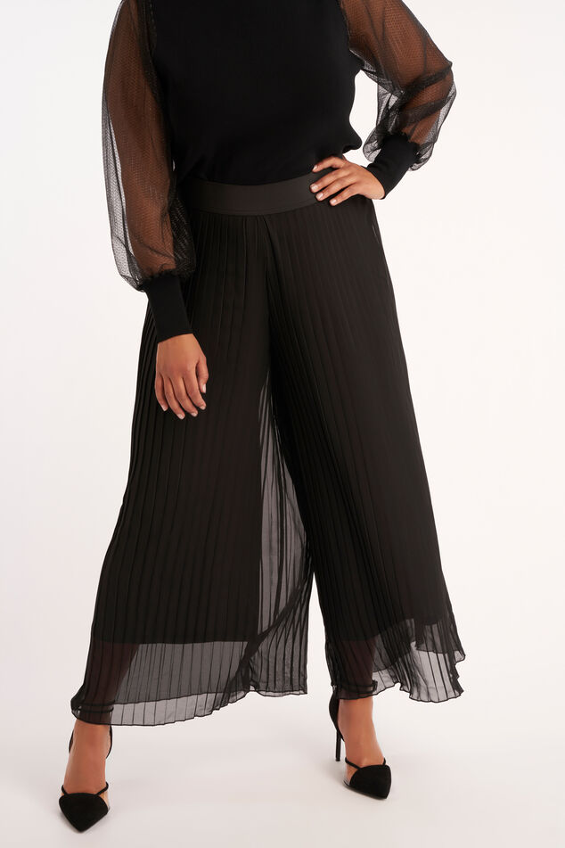 Weite Hose mit Plissees image number 4