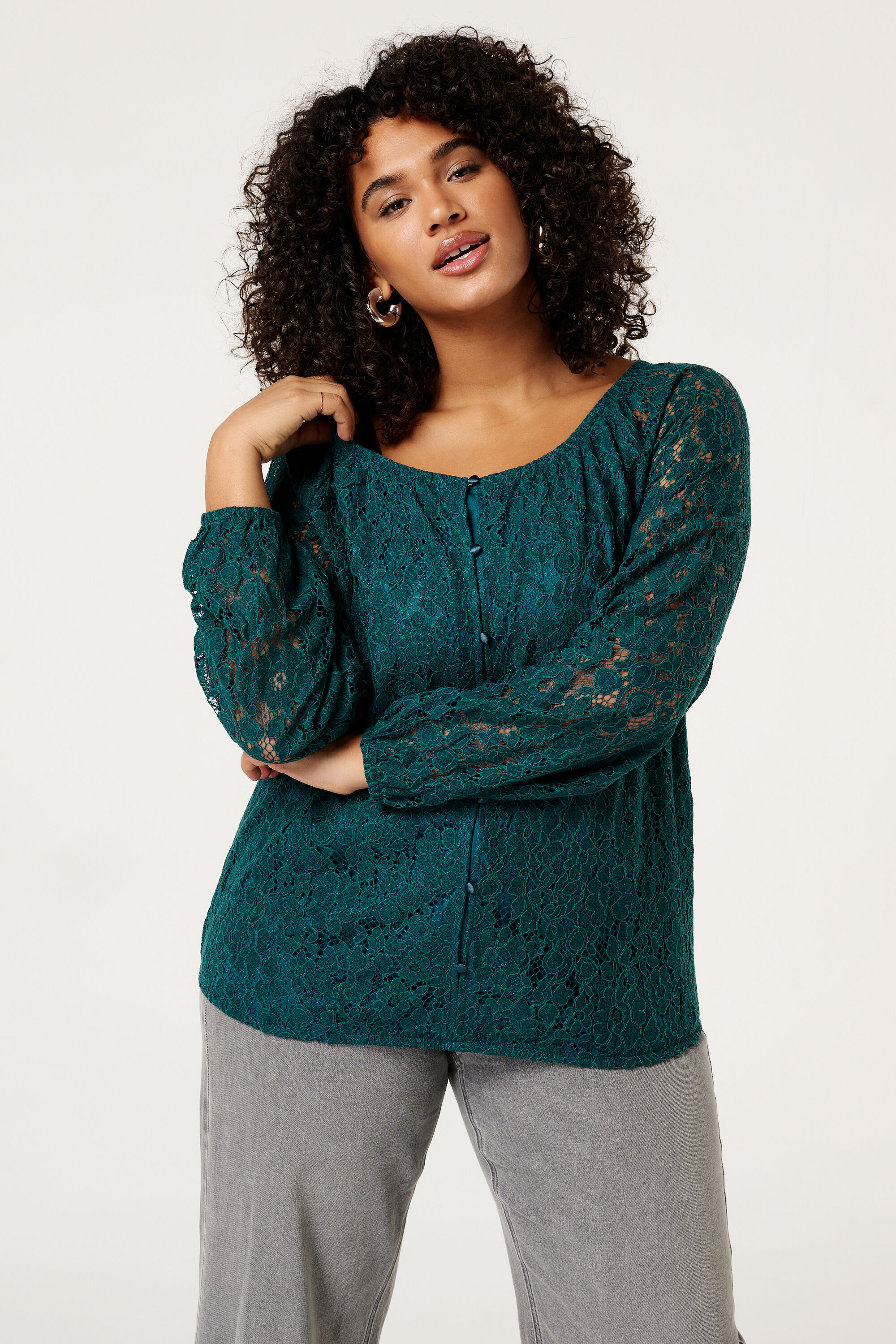 Spitzentop mit Kn&ouml;pfen  image number 0