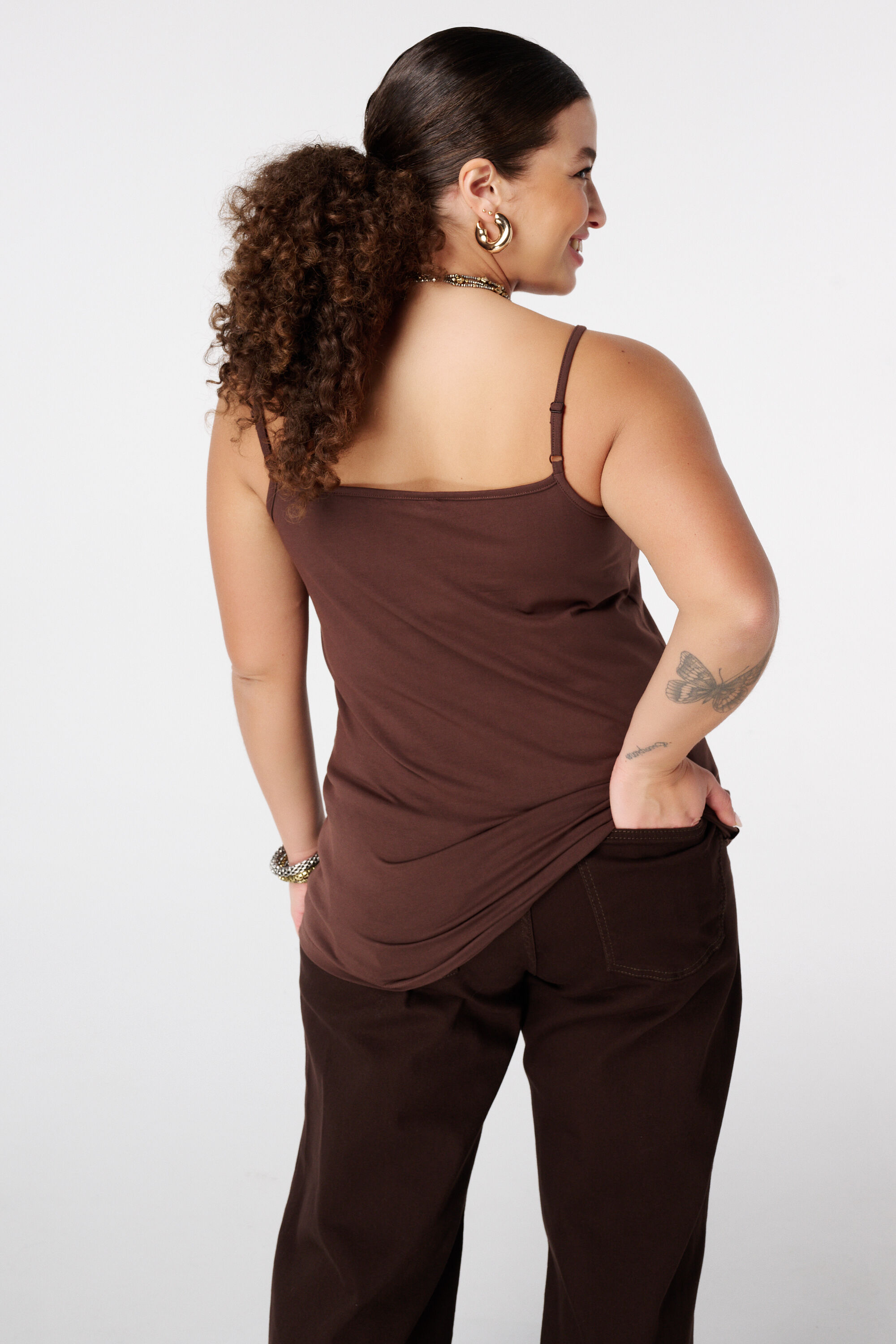 Spaghetti-Top mit Stretch image number 3