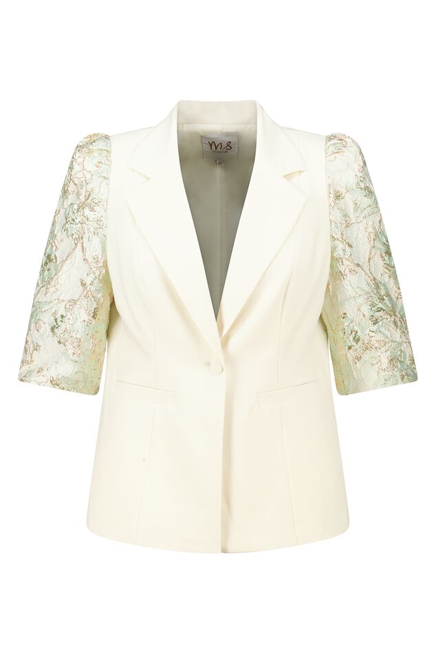 Kurzärmelige Bluse mit Aufdruck image number 1