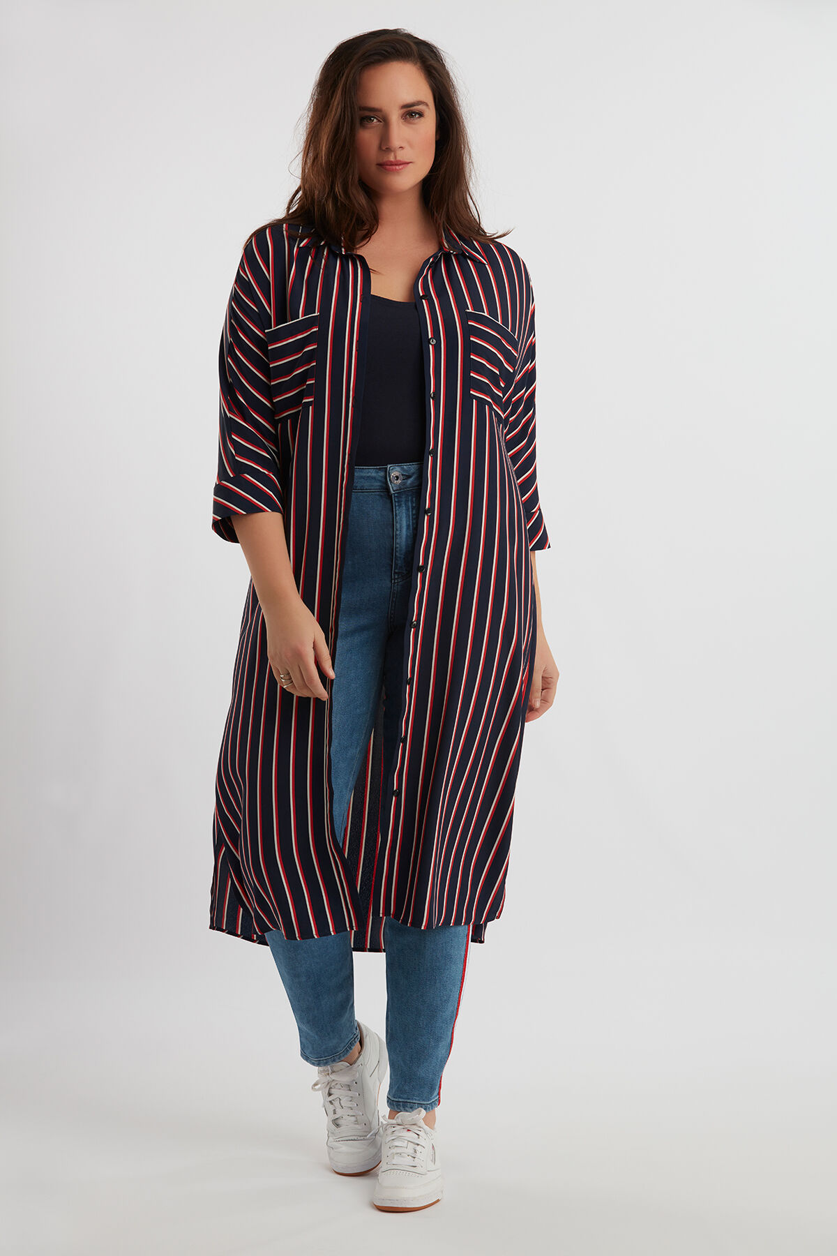 Gestreiftes Hemdkleid image number 5