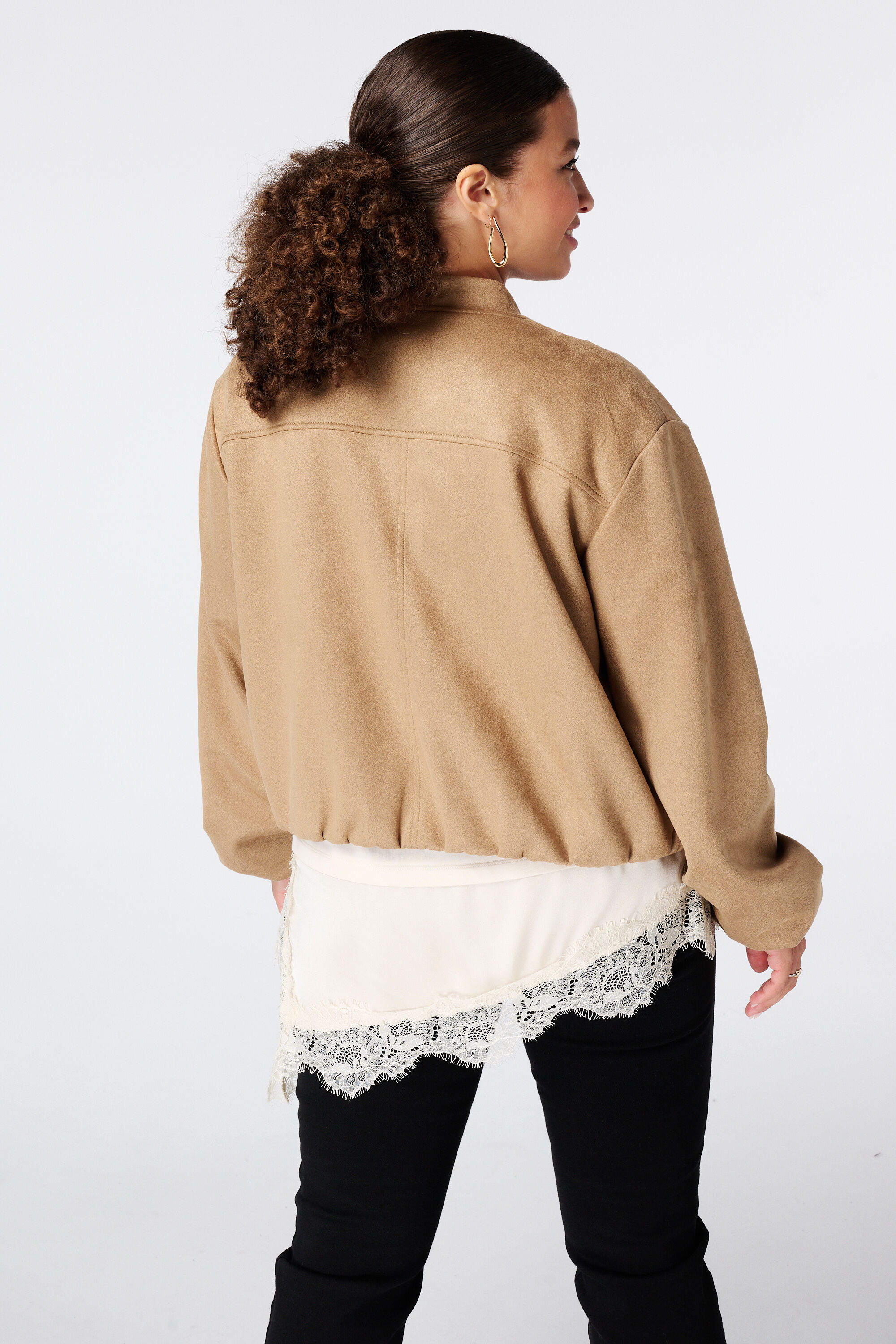 Bomberjacke aus Velourslederimitat image number 3