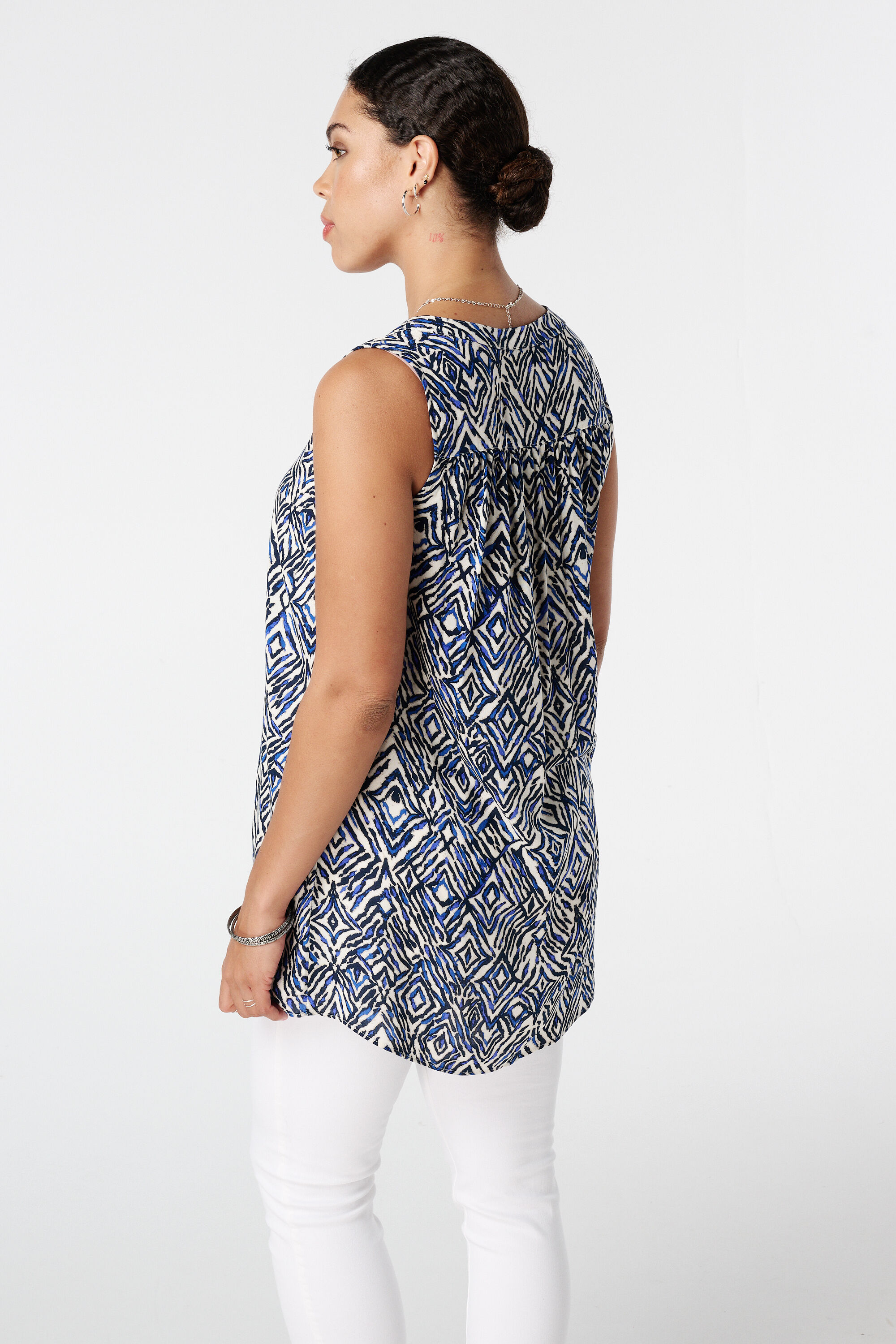 Oberteil mit V-Ausschnitt und Print  image number 3