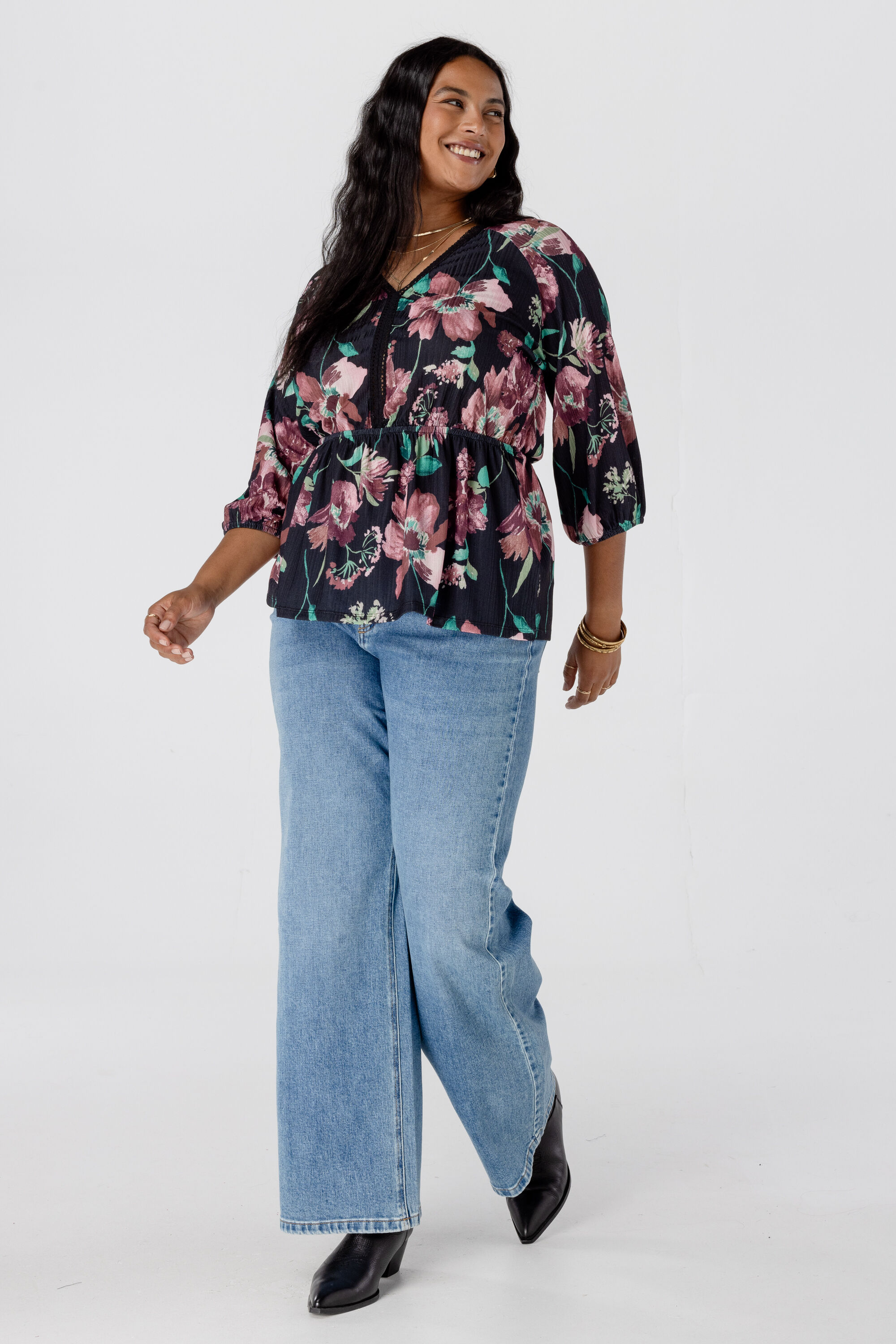 Peplum-Oberteil mit Print  image number 5