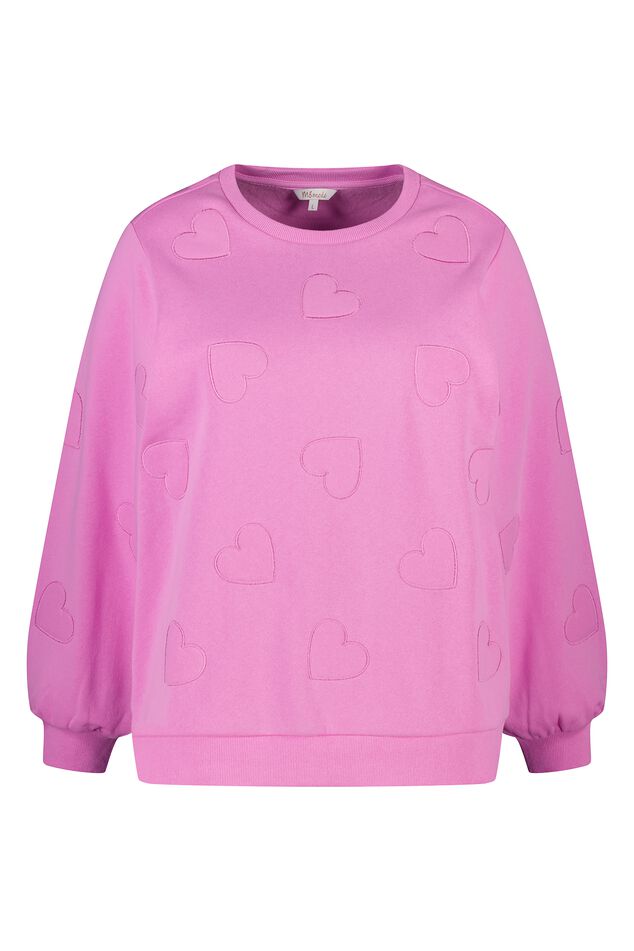 Sweatshirt mit gestickten Herzen image number 1