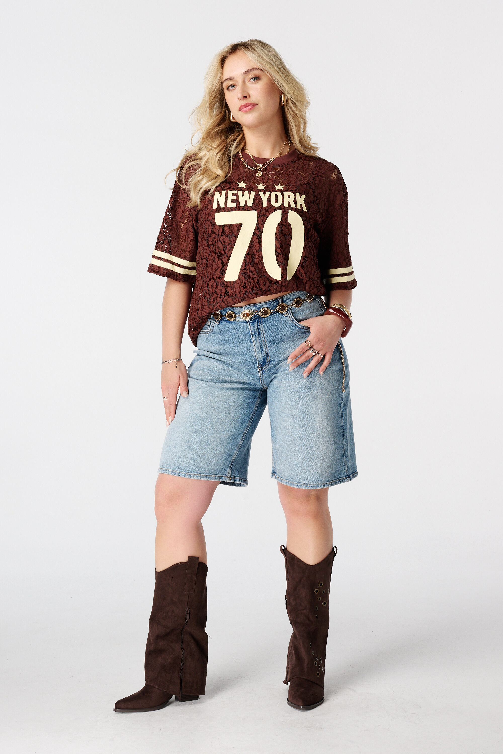 Spitzentop im Jersey Look image number 5