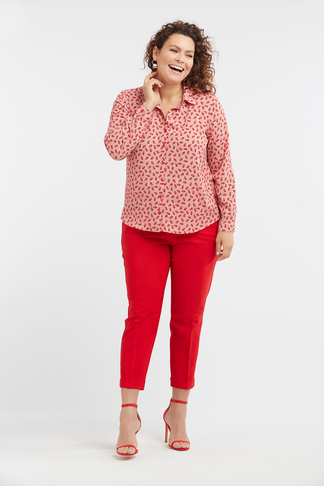 Bluse mit Lippen-Print image number 0