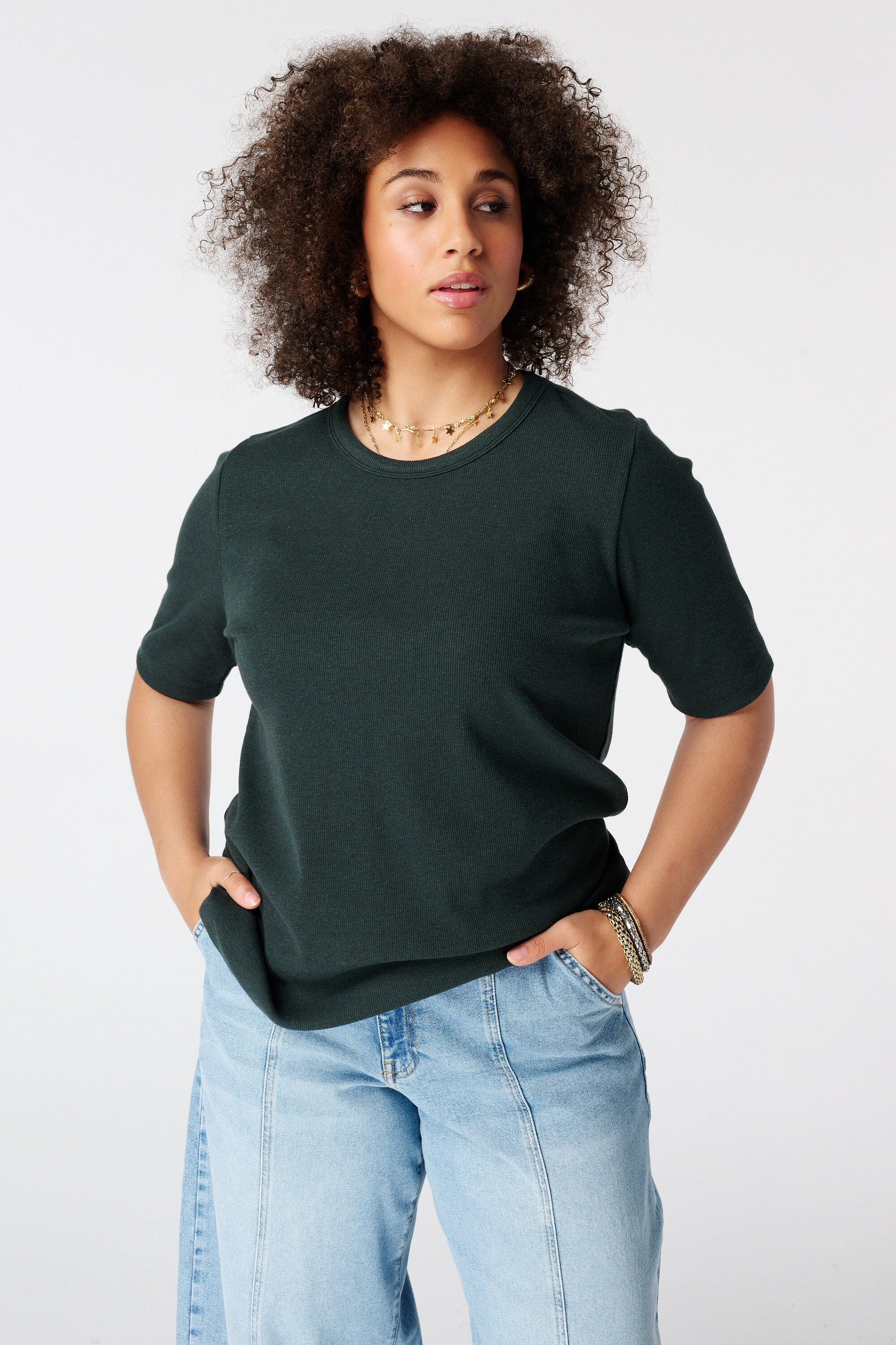Basic Top aus Rippstoff