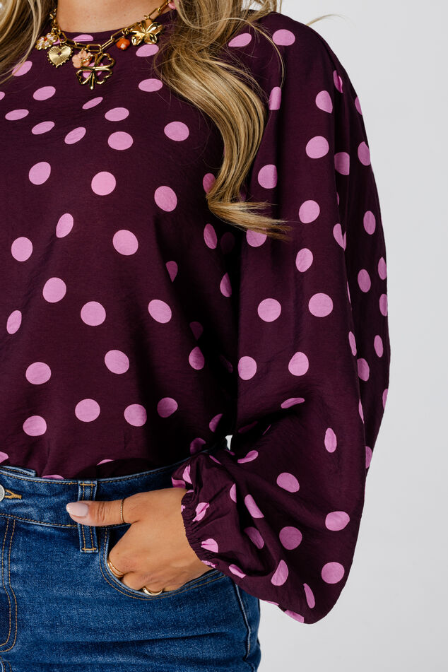 Bluse mit Polka-Dots image number 2