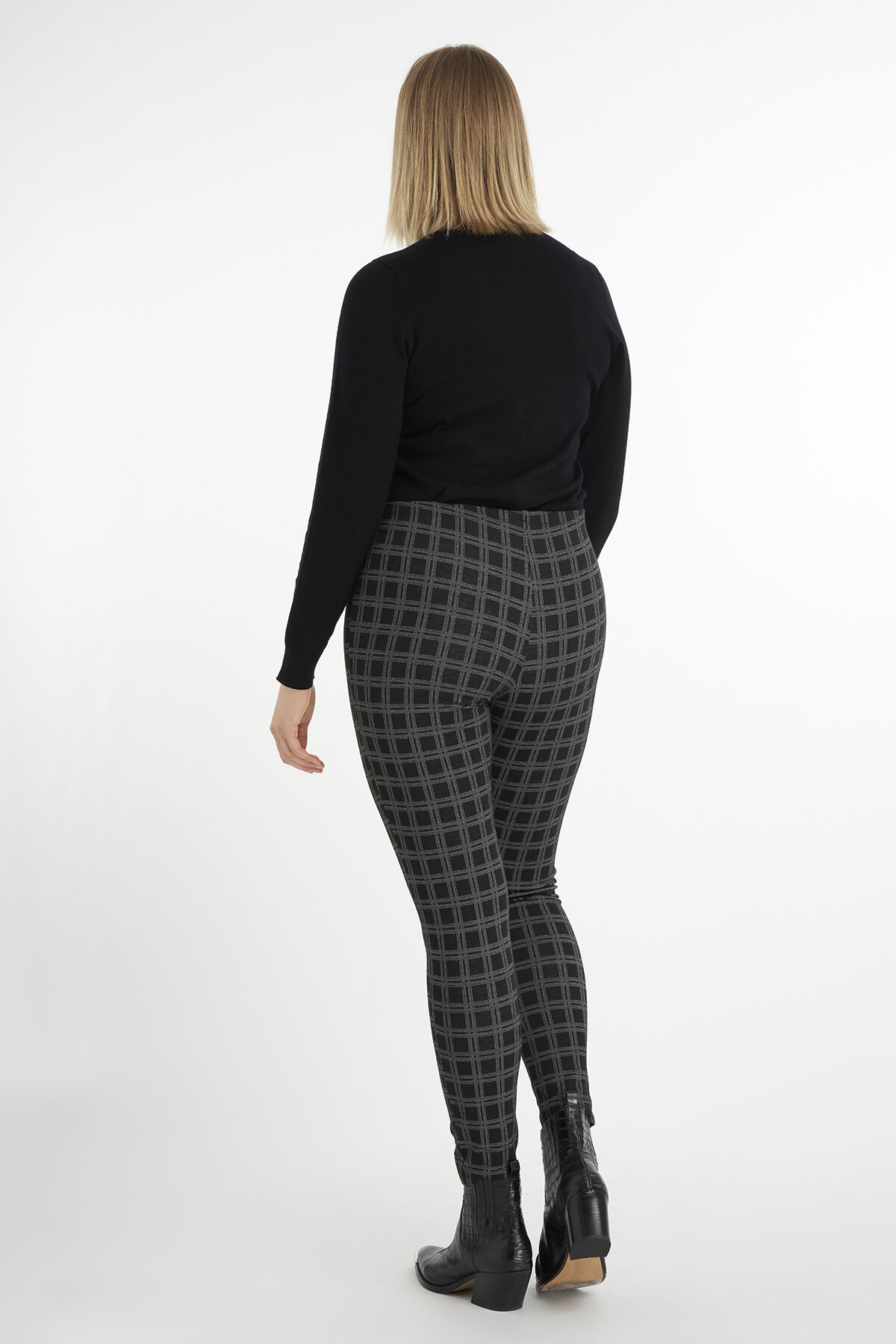 Plaid-Treggings image number 3