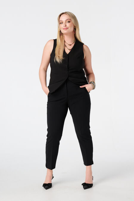 Hose mit geradem Bein und elastischem Bund Hose mit geradem Bein und elastischem Bund