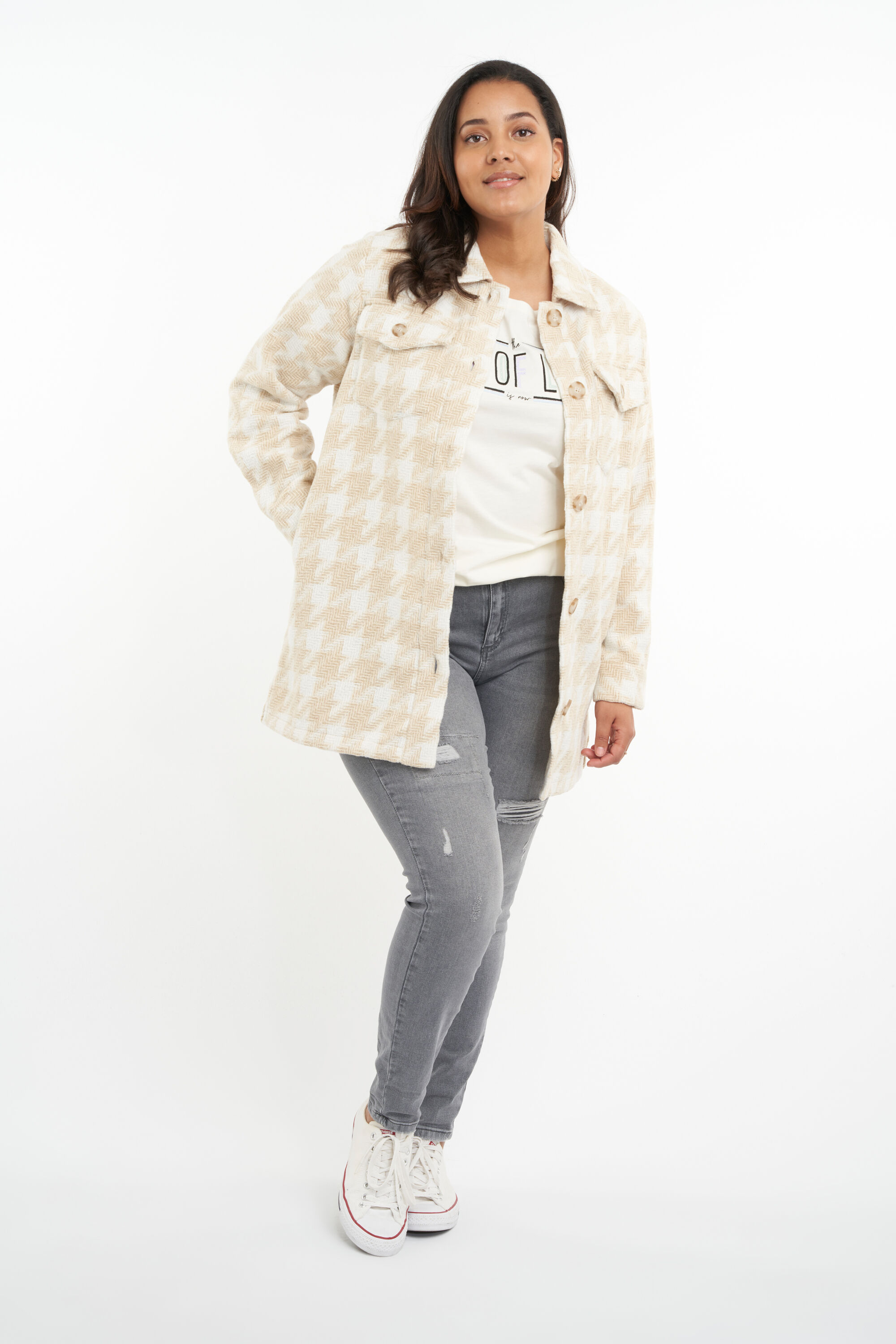 Shacket mit Hahnenrittmuster image number 6