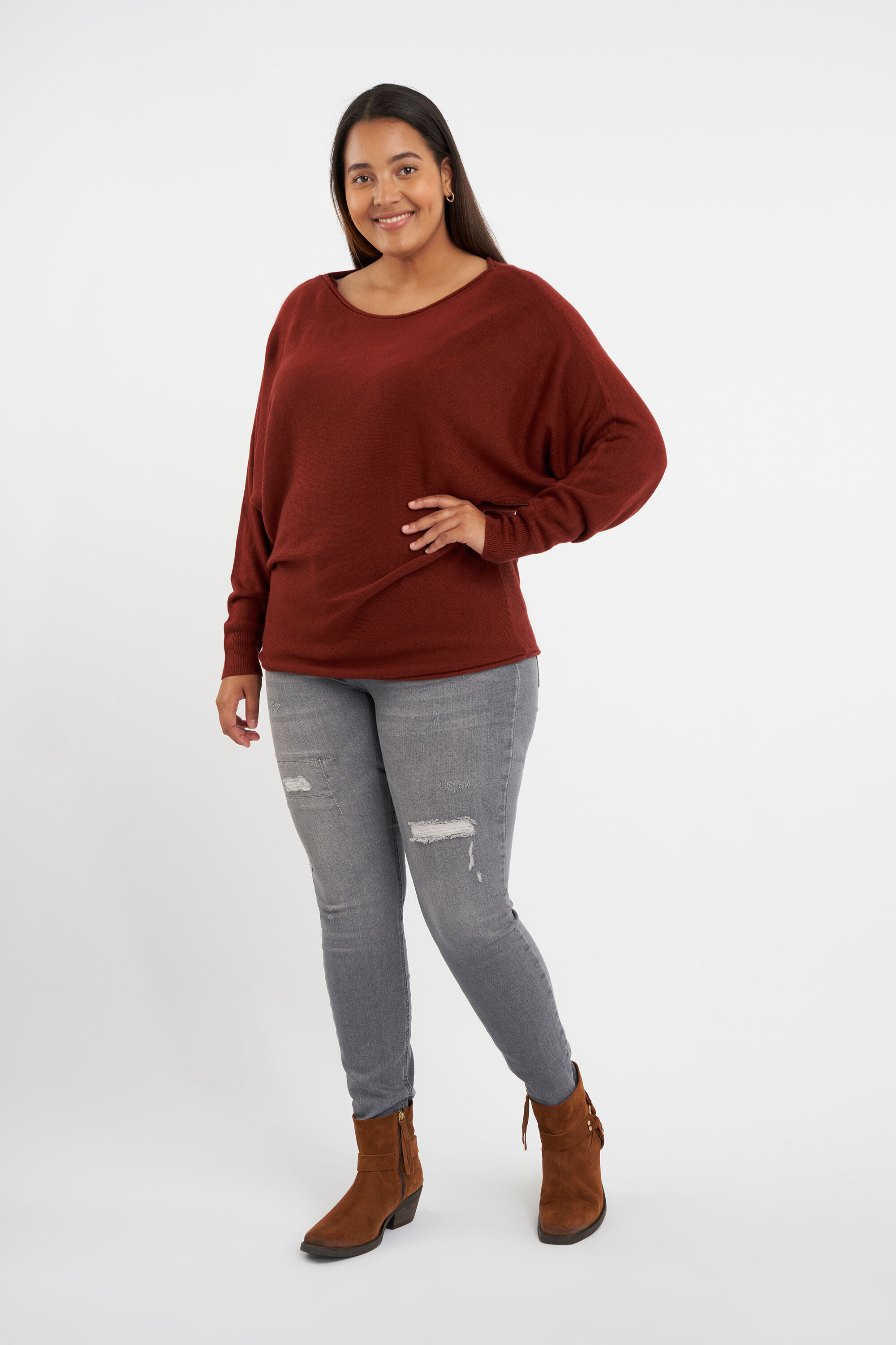 Pullover mit Fledermaus&auml;rmeln image number 5