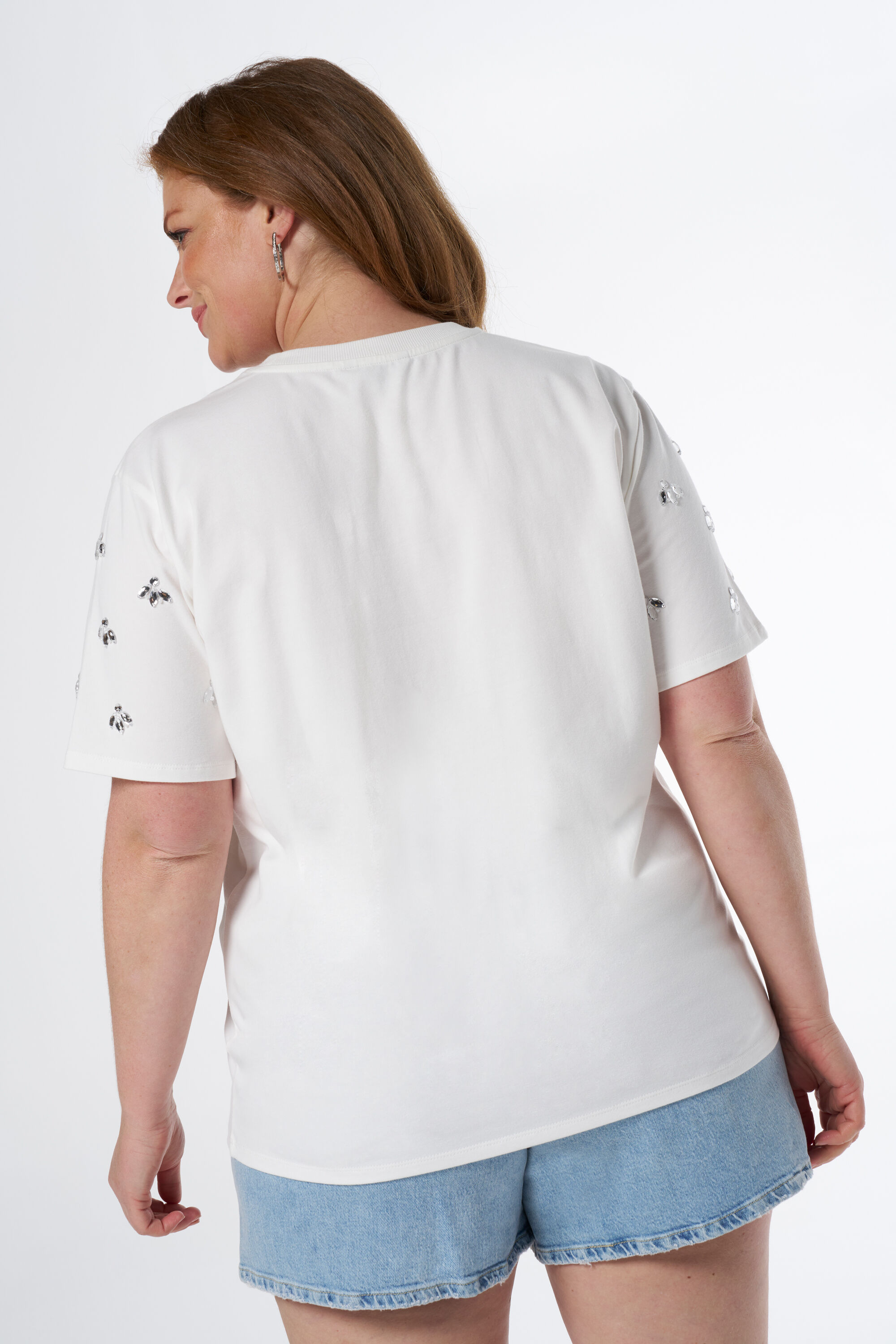 T-Shirt mit Verzierungen an den &Auml;rmeln image number 3