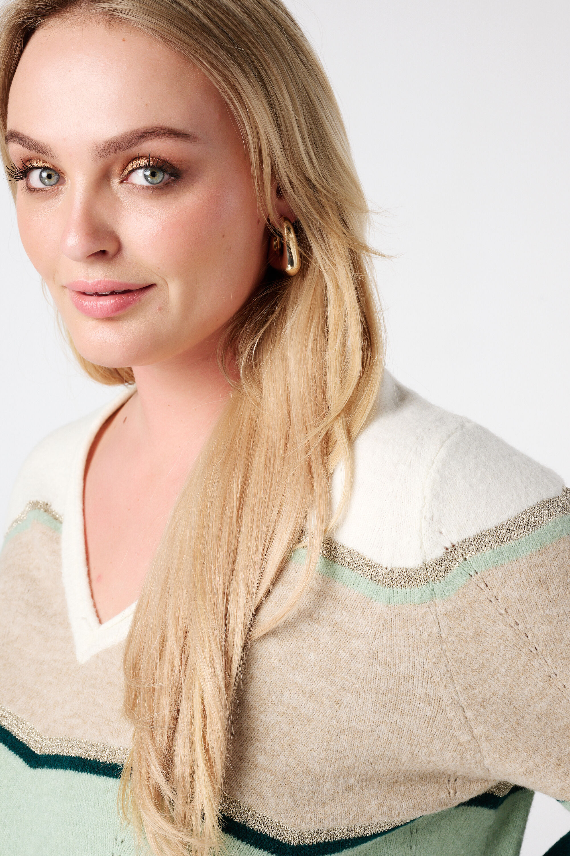 Pullover mit Print und Lurex image number 4