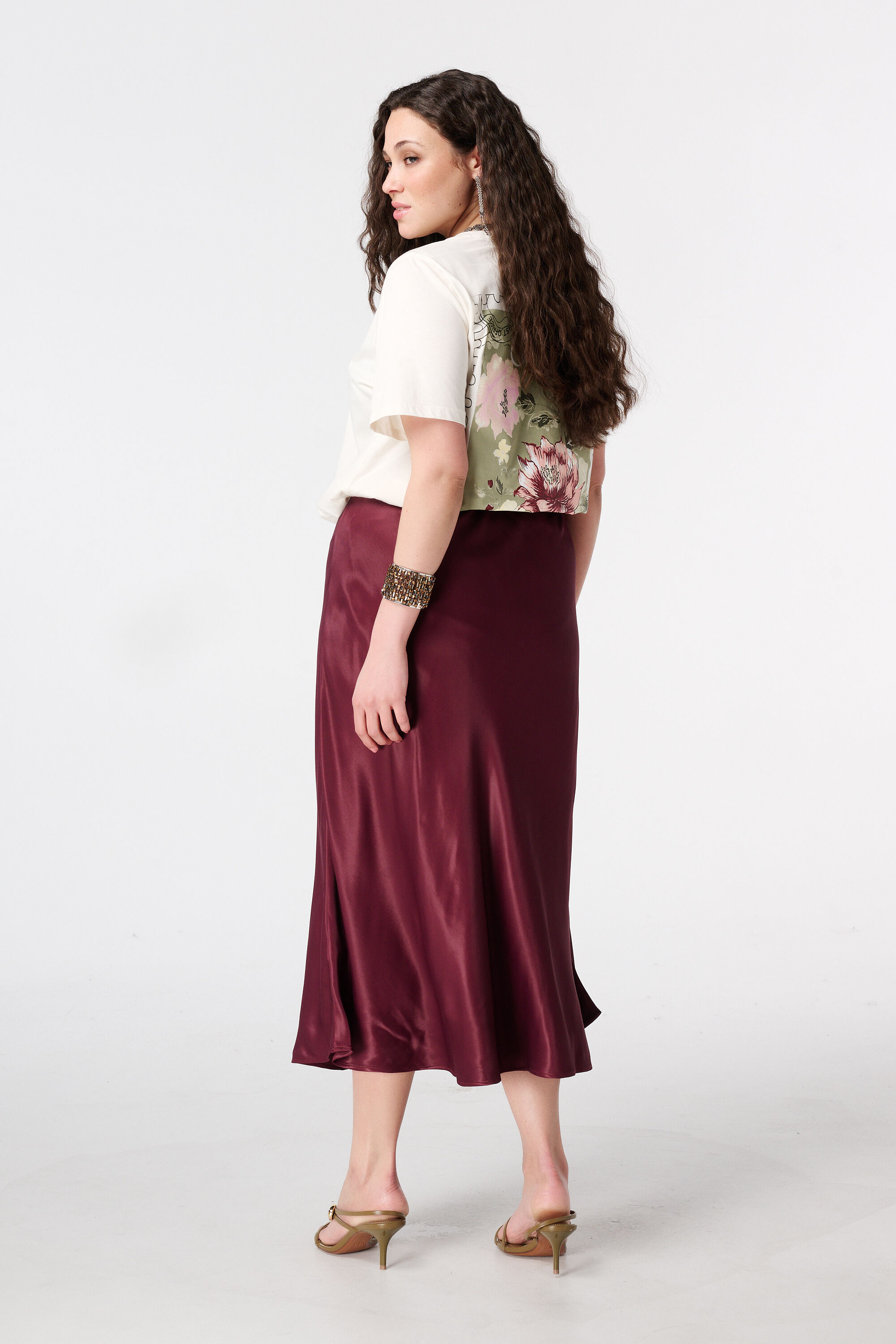 Midi-Rock aus Satin image number 3