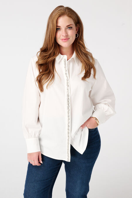 Bluse mit Strasssteinen Bluse mit Strasssteinen