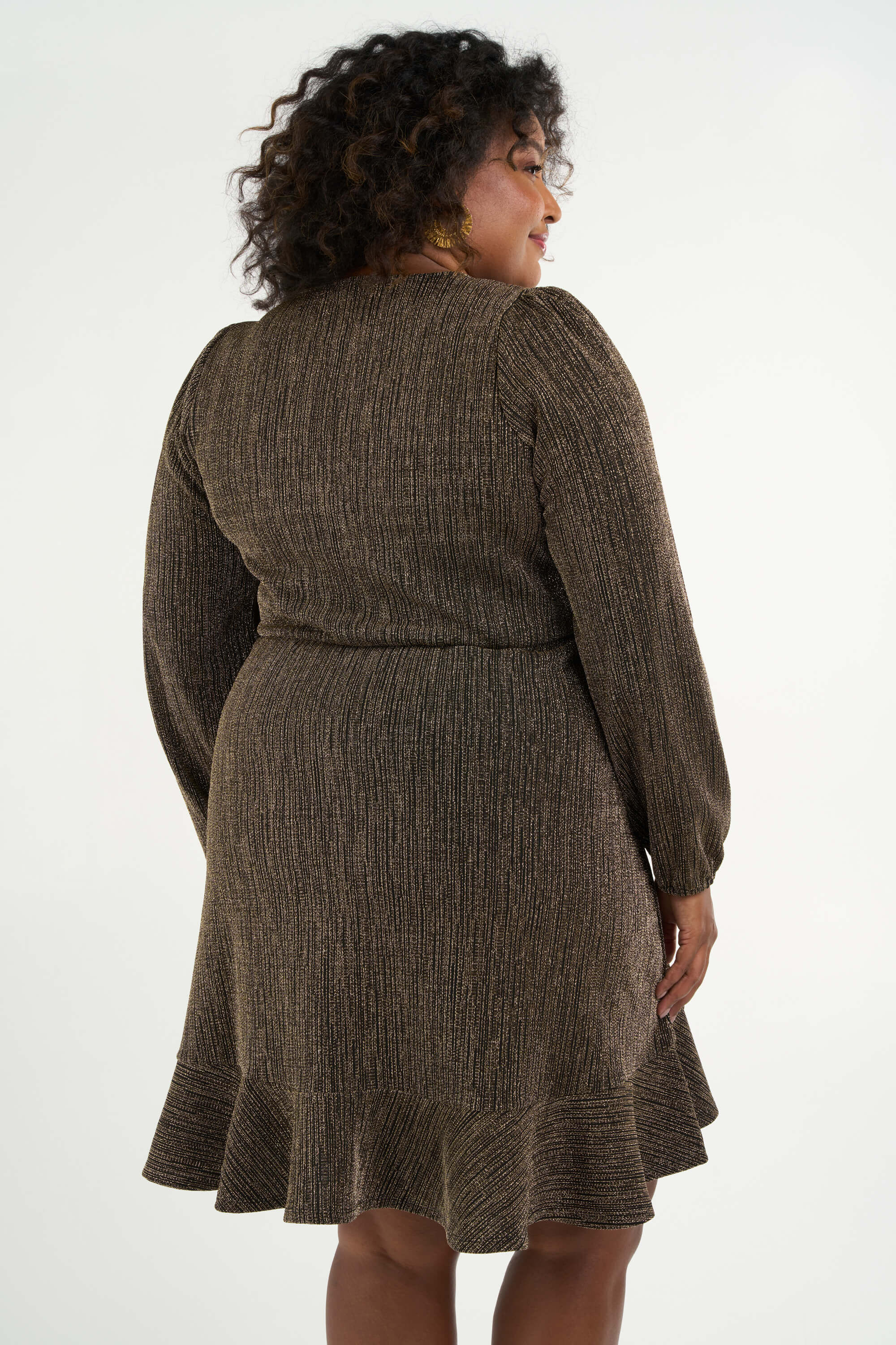 Wickelkleid mit Glitzerdetails  image number 4