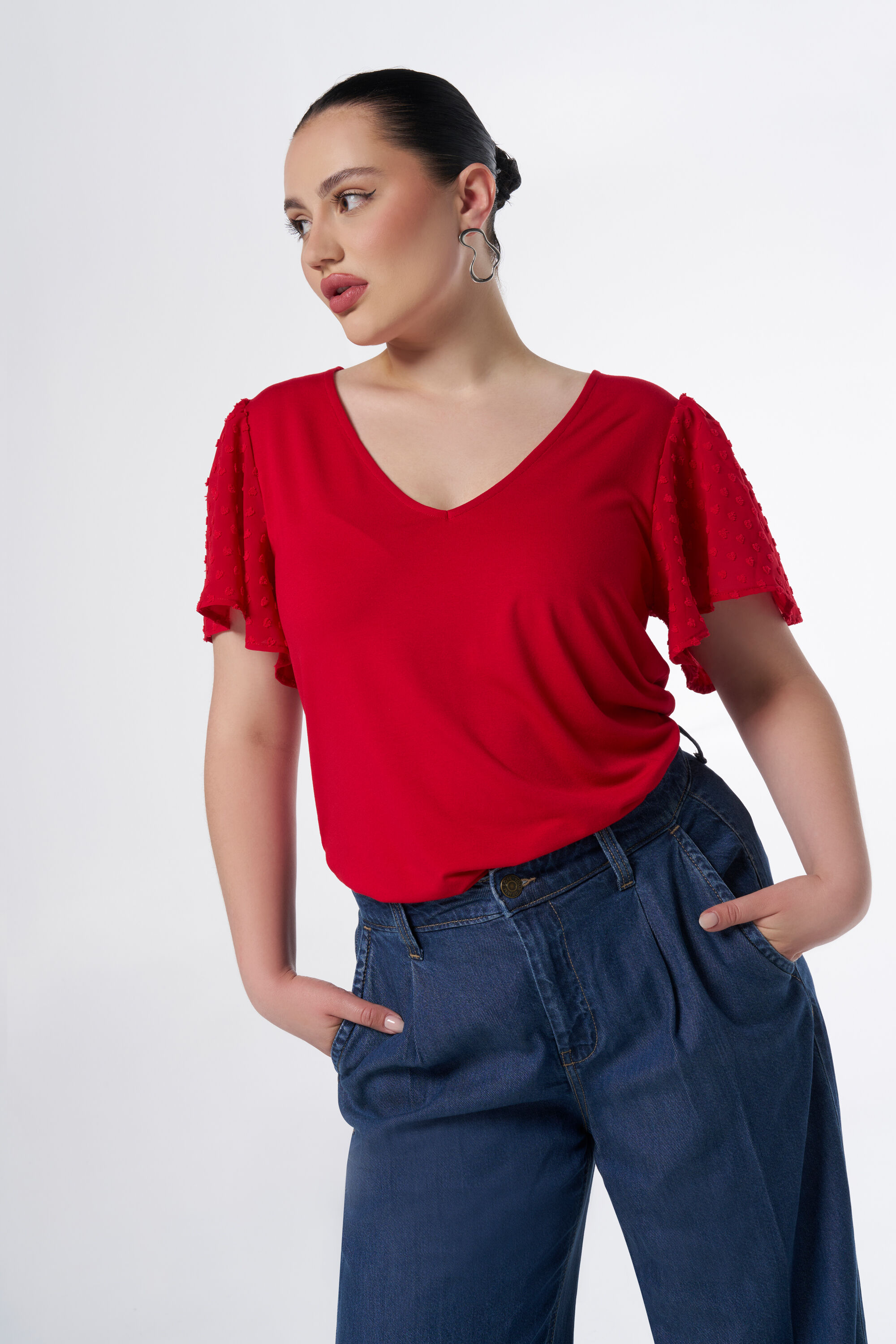 Top mit R&uuml;schen&auml;rmeln image number 0