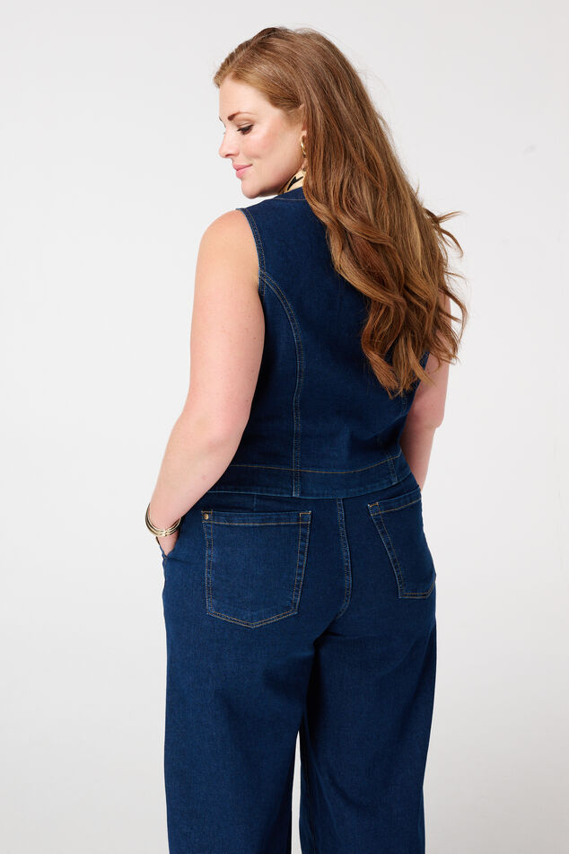 Jeansweste mit goldenen Knöpfen  image number 3