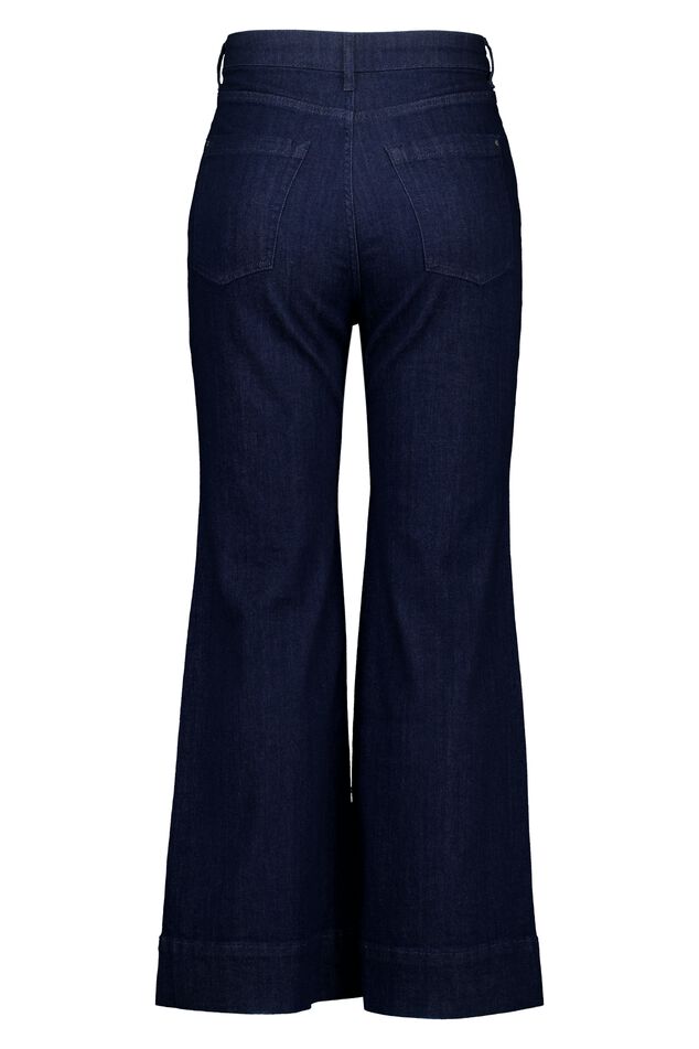 Ausgestellte Slim-Leg-Jeans mit Ziernähten image number 2