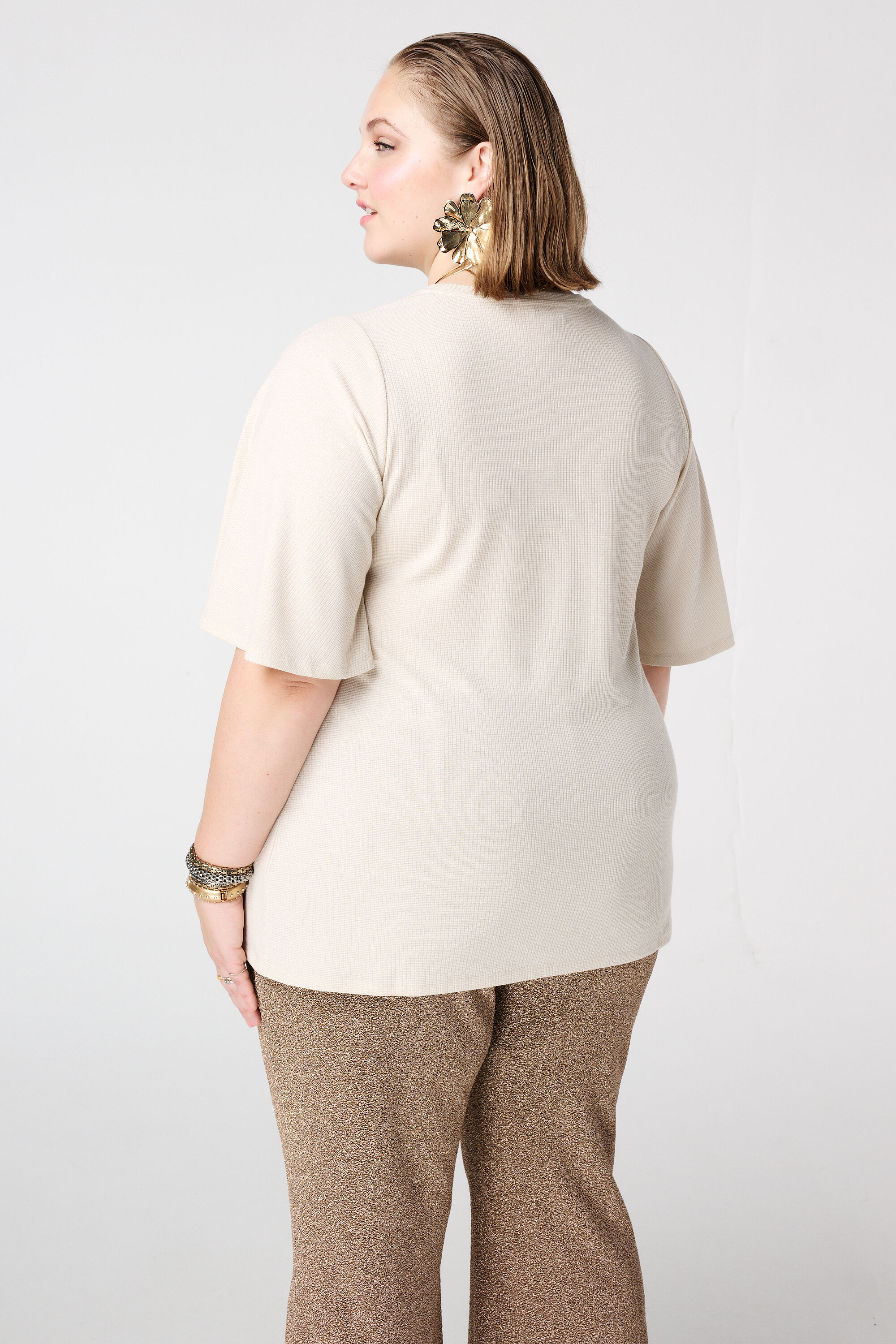 Drapiertes Oberteil mit goldener Schnalle image number 3