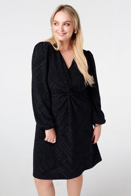 Lurexkleid mit Knopfdetail Lurexkleid mit Knopfdetail