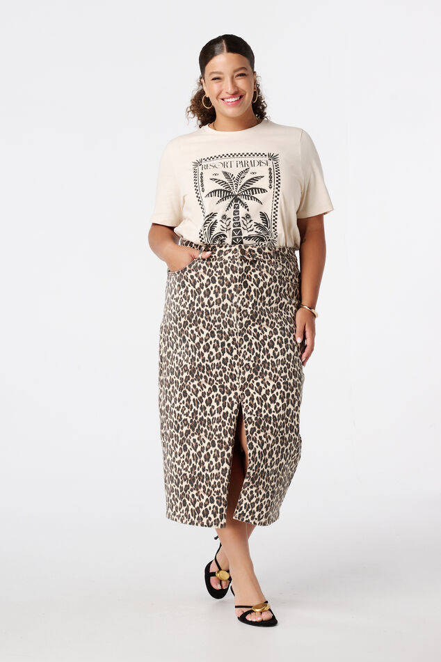 Denimrock mit Pantherprint image number 6