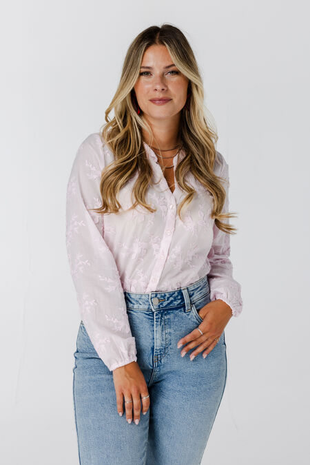 Bluse mit gestickten Details Bluse mit gestickten Details
