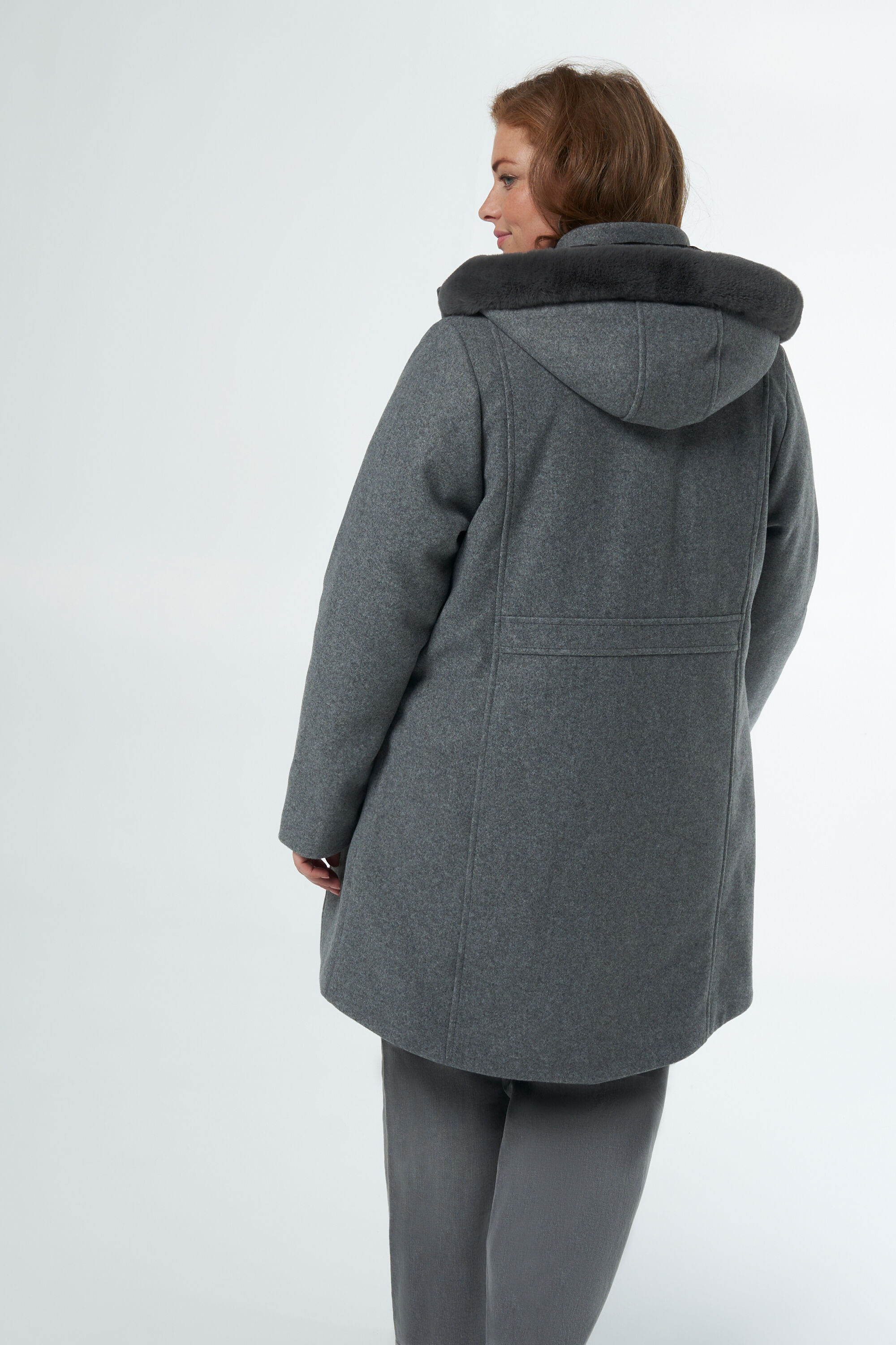 Jacke mit Kunstpelzkragen image number 3