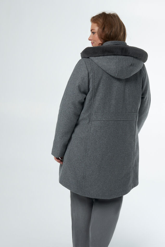 Jacke mit Kunstpelzkragen image number 3