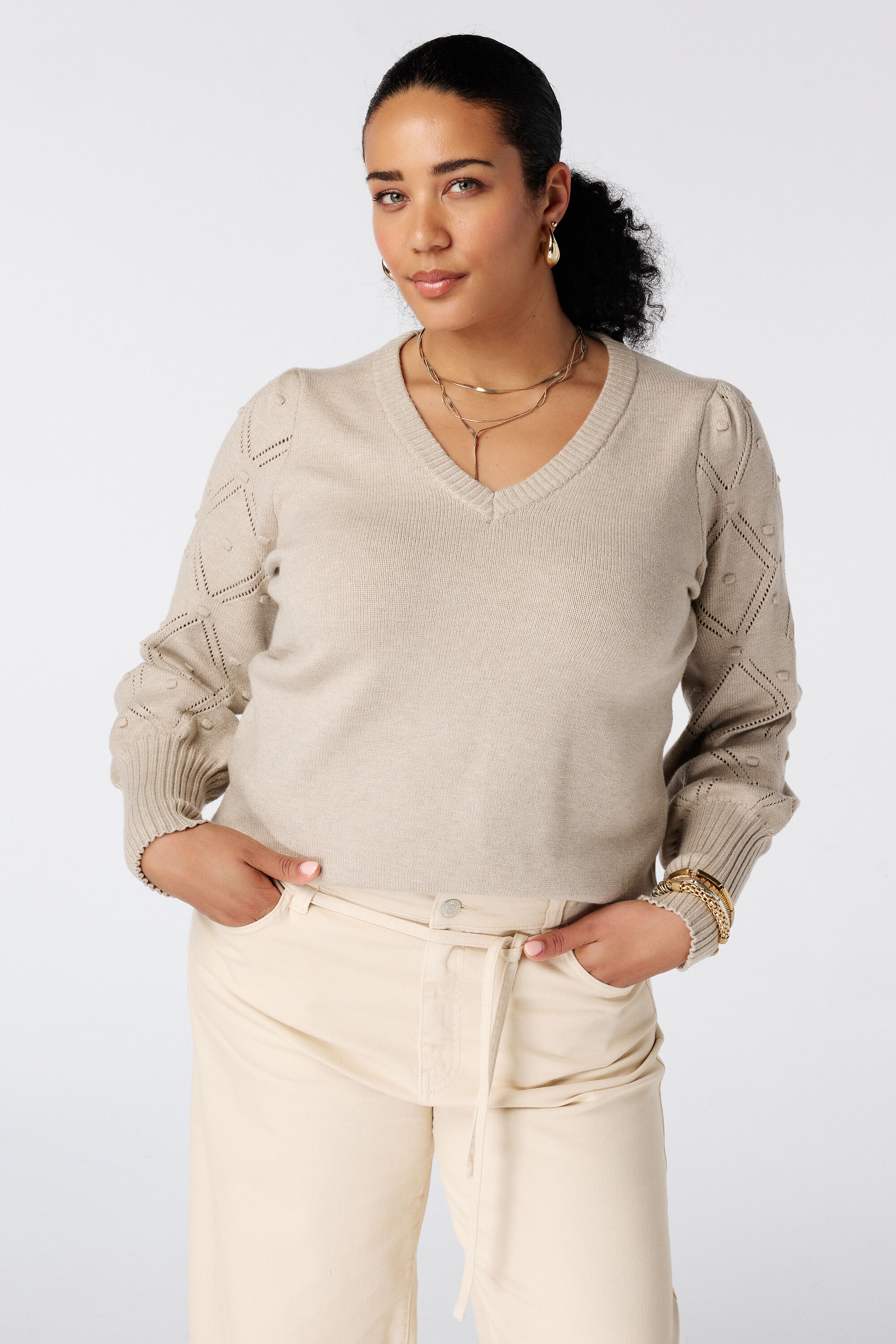 Pullover mit V-Ausschnitt