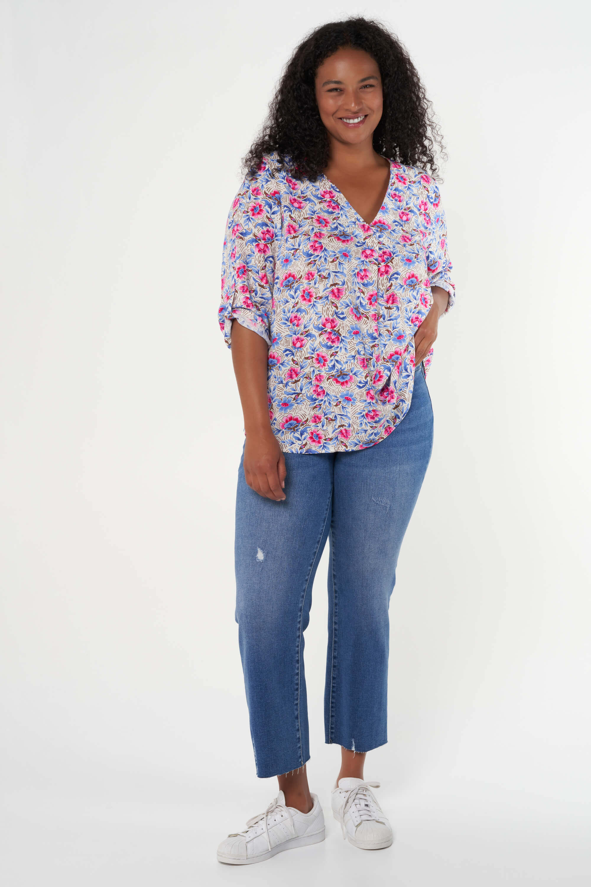 Bluse mit V-Ausschnitt image number 5