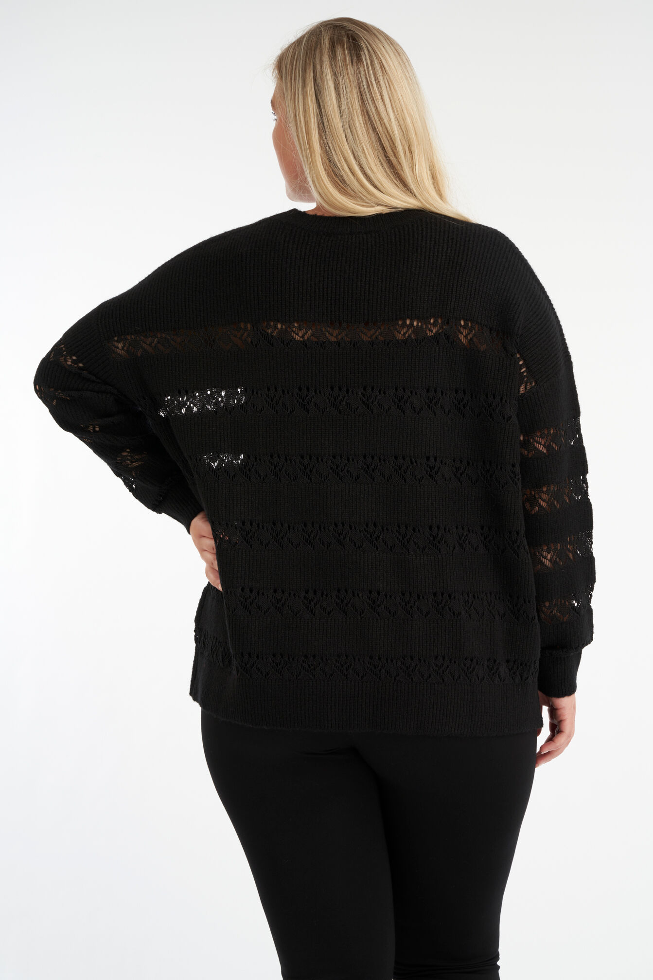 Sweatshirt mit Lochmuster-&Auml;rmeln image number 3