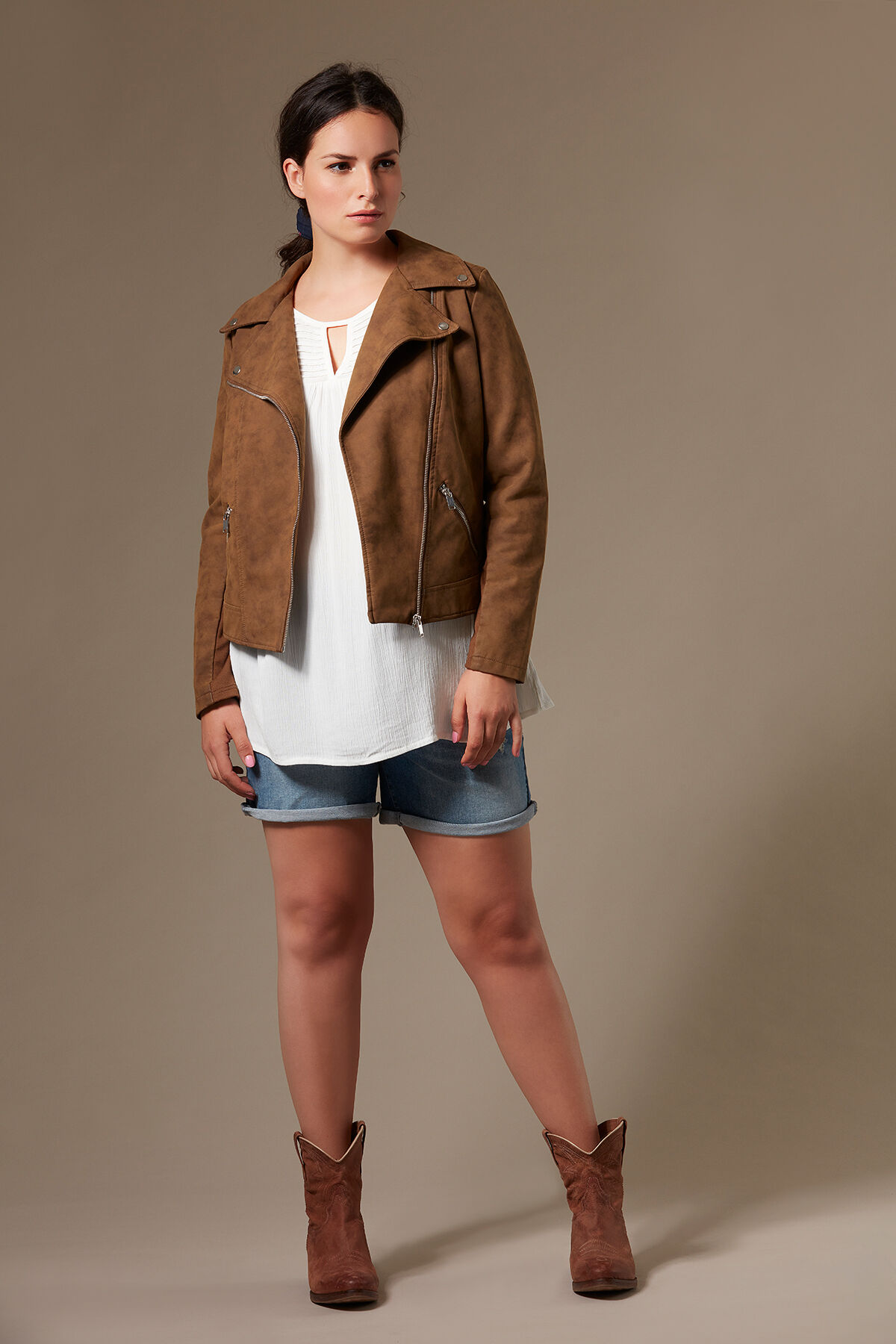 Kunst-Wildleder-Jacke image number 4