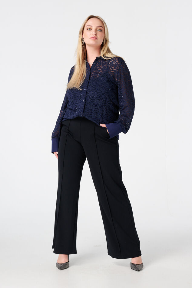 Top mit Spitze und Pailletten image number 5
