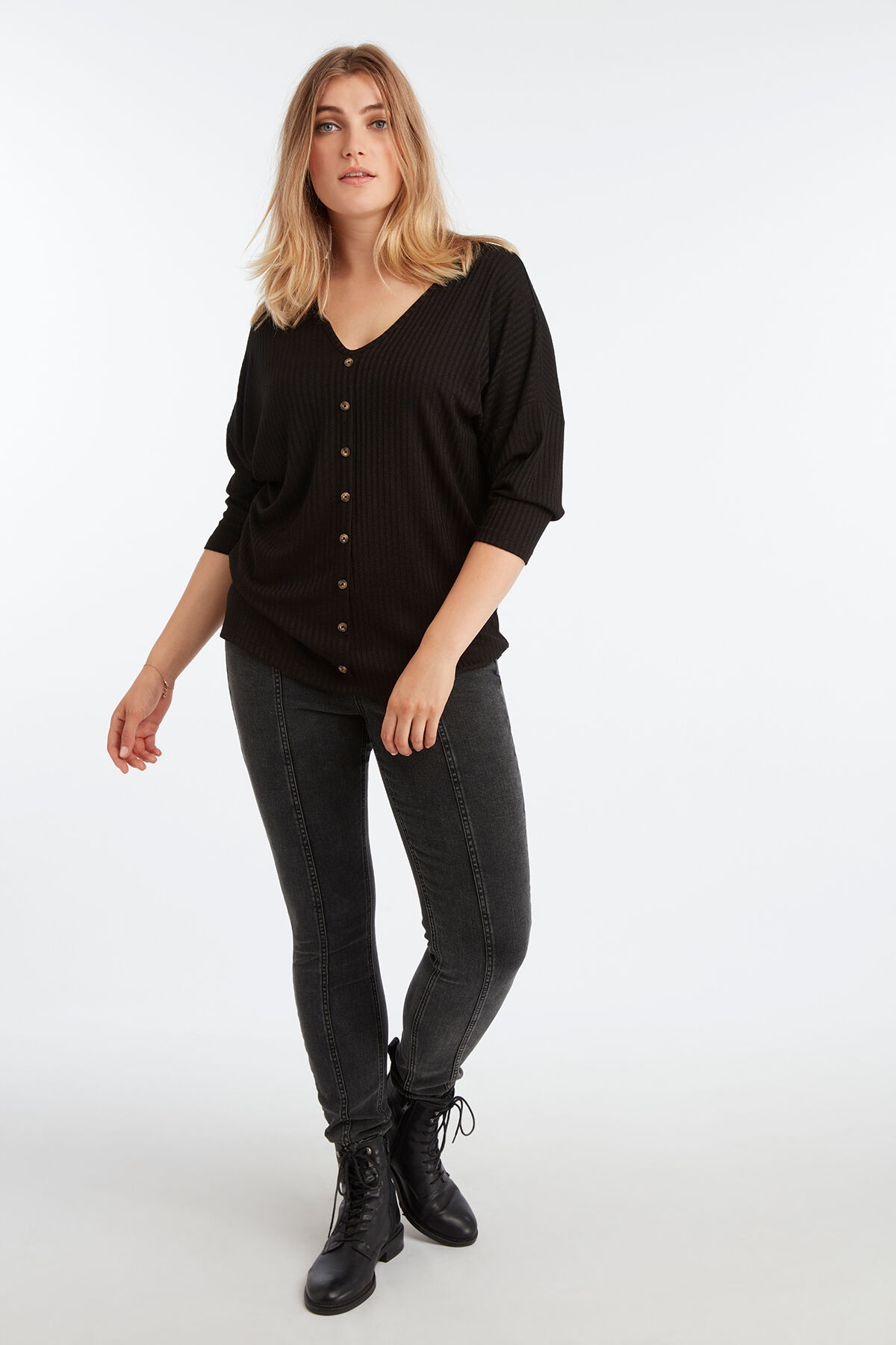 Skinny-Leg-Jeans mit hohem Bund image number 3