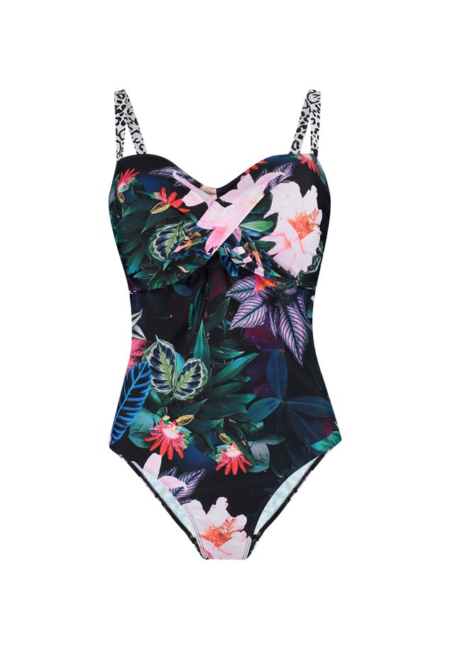 Sapph Badeanzug mit Tropical-Print - Caló des Moro image number 0