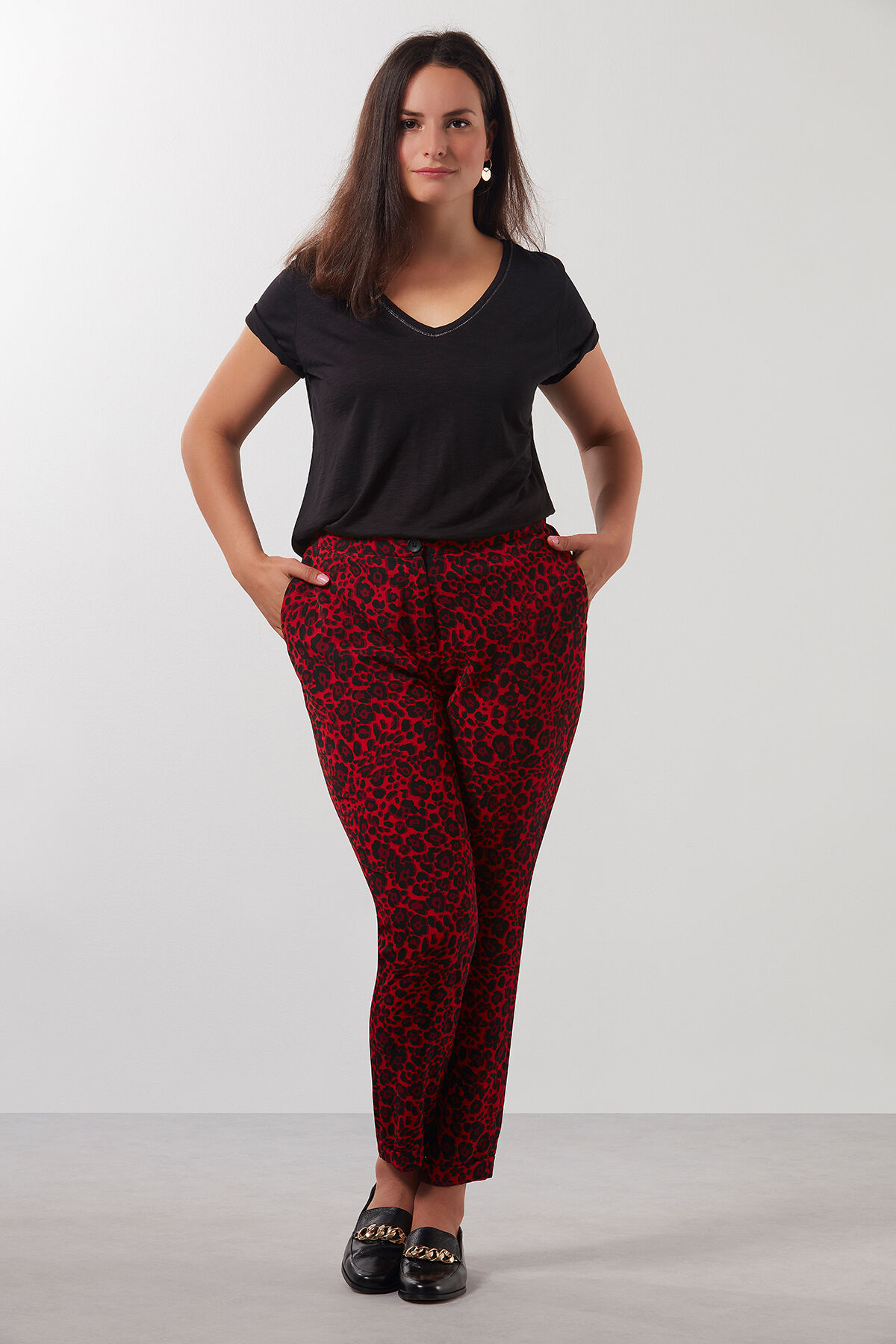 Hose mit Leoparden-Print image number 4