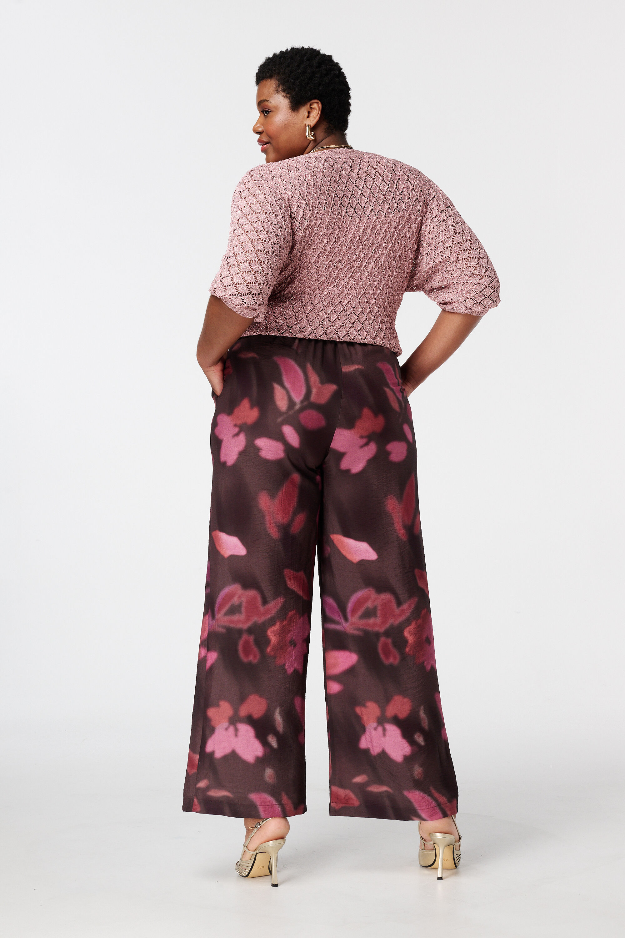 Wide-Leg-Hose mit Print image number 3