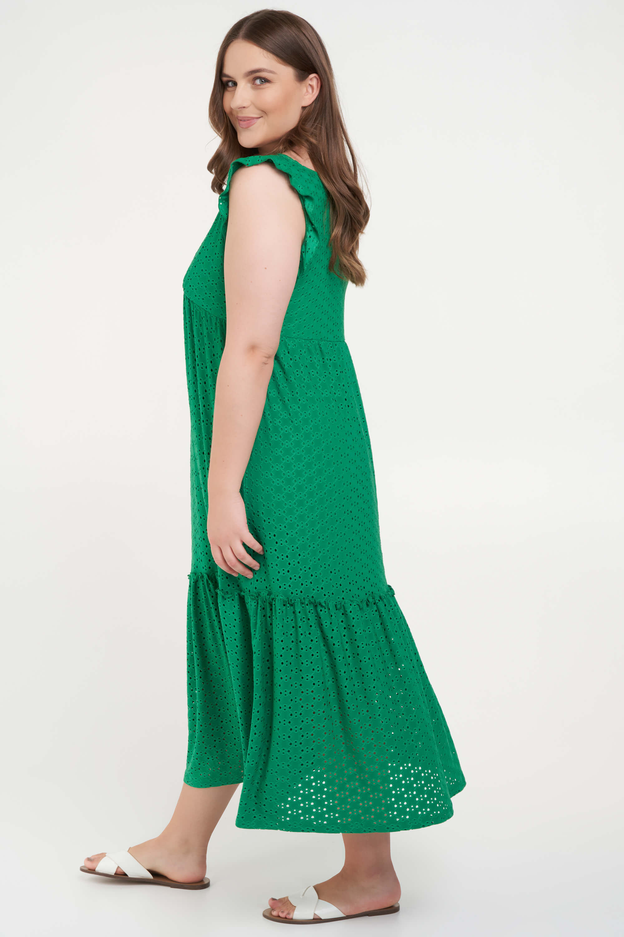 Kleid mit Lochstickerei  image number 4