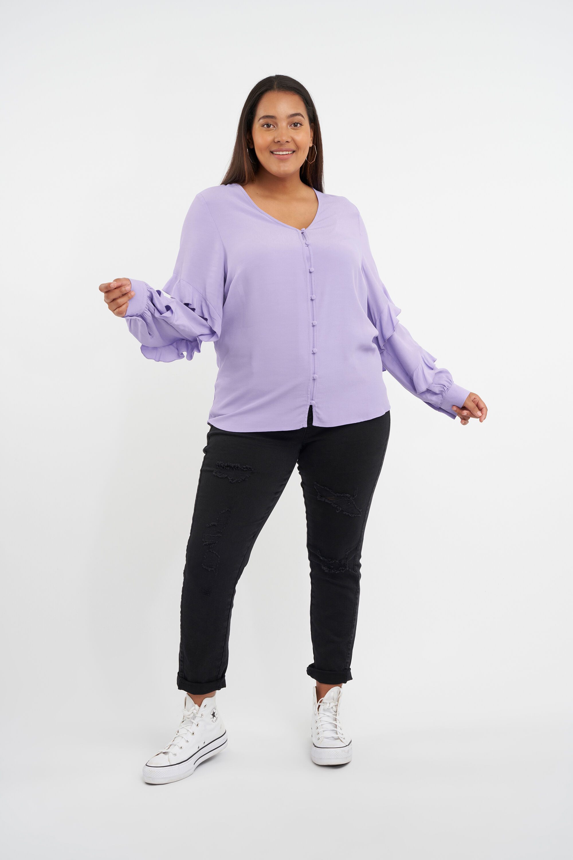 Bluse mit R&uuml;schen&auml;rmeln image number 4