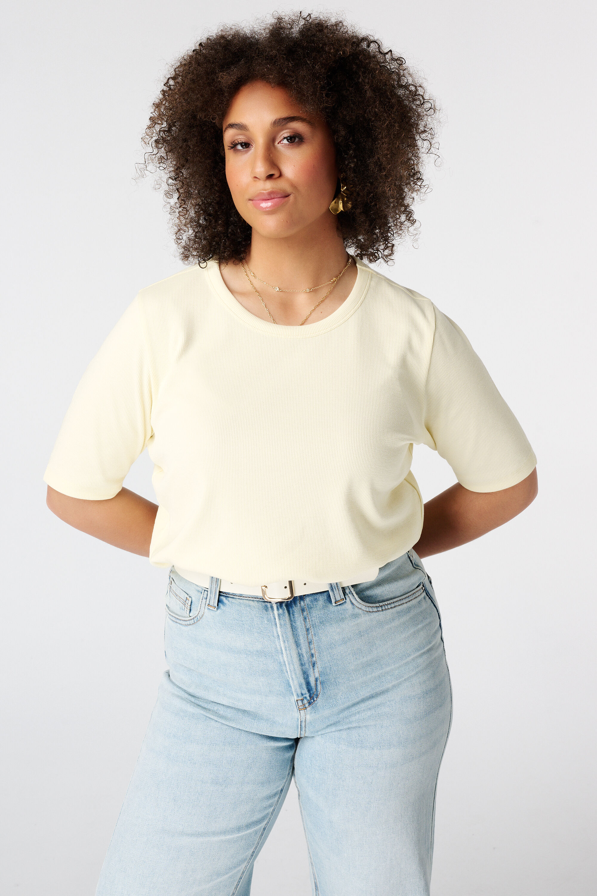 Basic Top aus Rippstoff