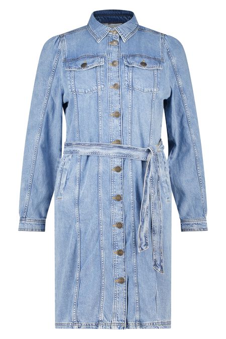 Jeans-Kleid mit Bindegürtel