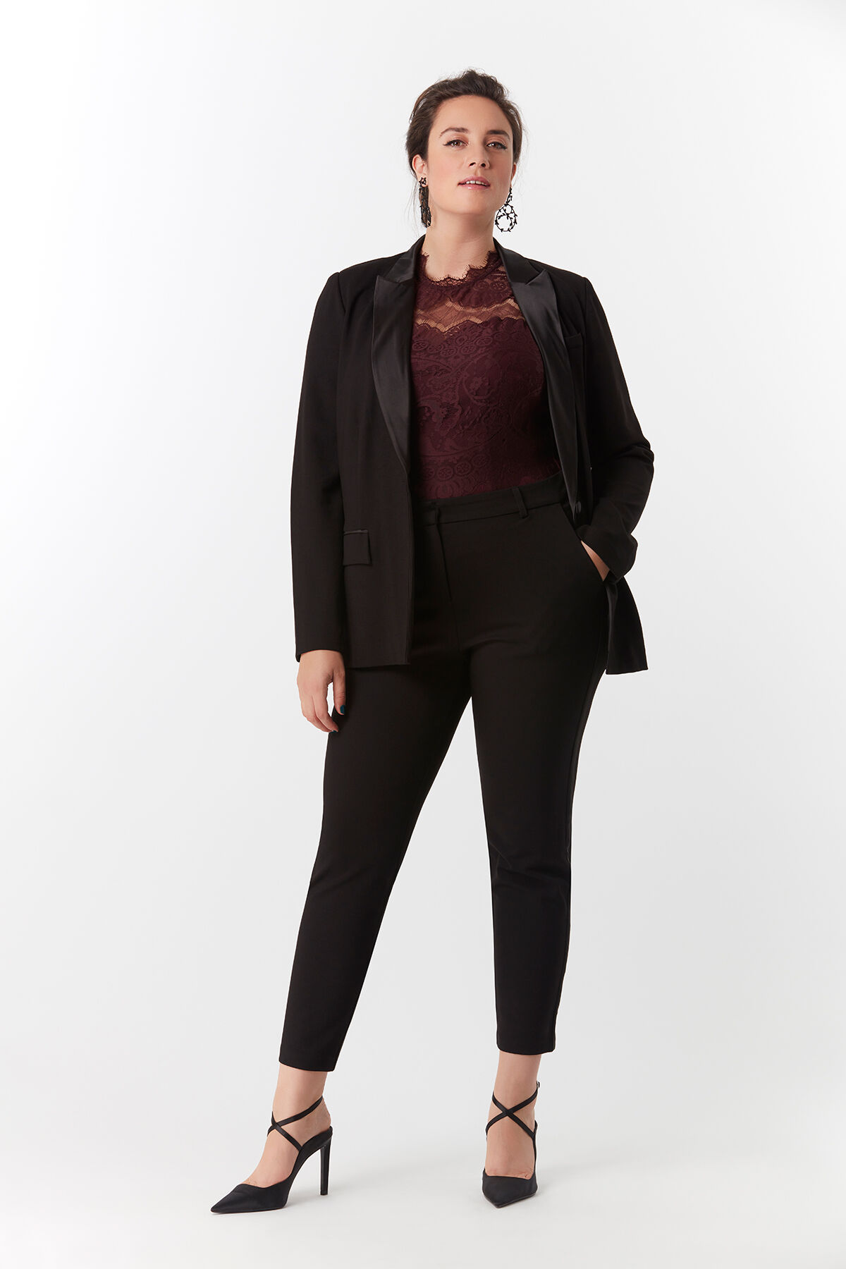 Blazer mit gl&auml;nzendem Revers image number 4